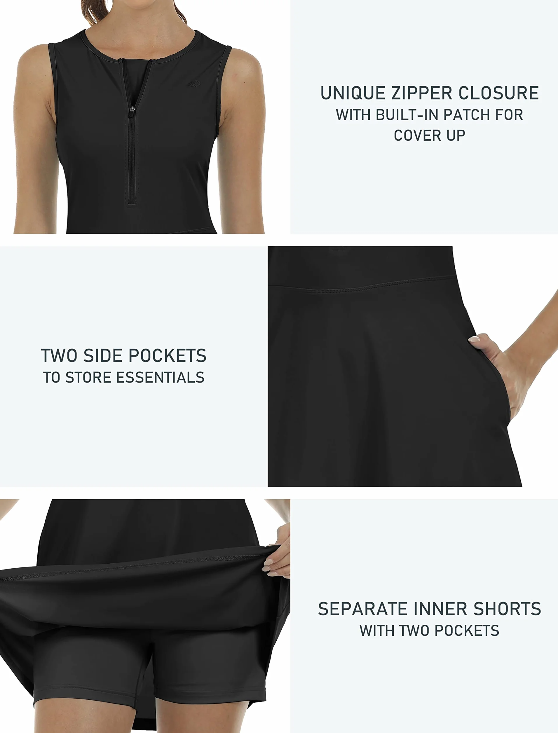 JINSHI Vestido Tenis Golf Mujer con Pantalones Cortos Deportivo para Correr
