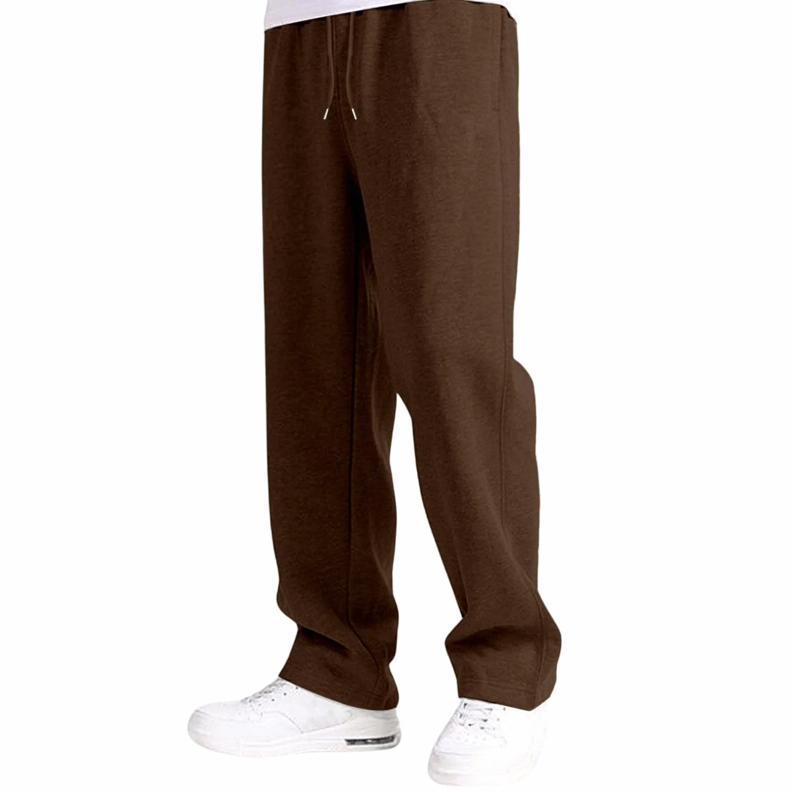 Pantalones casuales para niños cintura elástica cordón ajuste holgado pierna ancha chándal