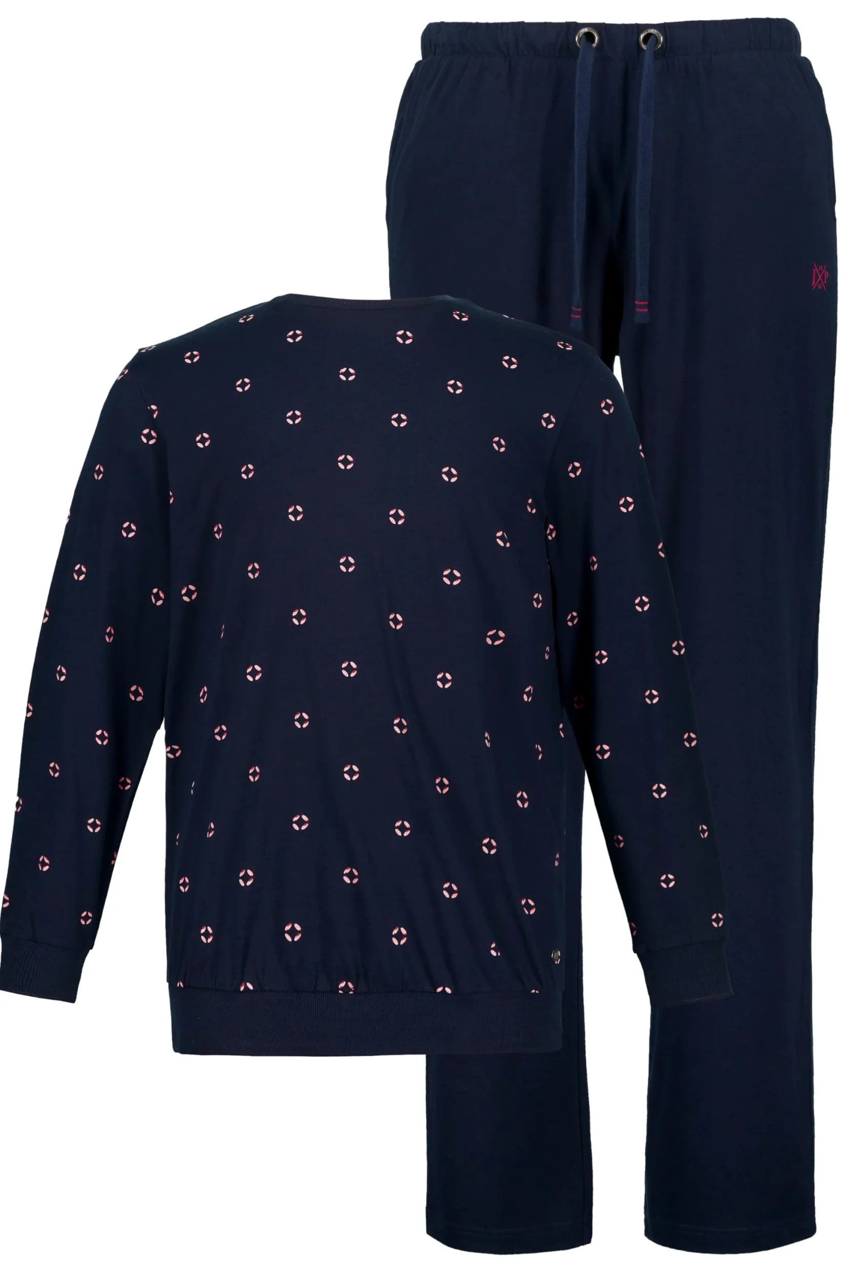 JP 1880 Pijama por Debajo del Vientre, Dos Piezas, Manga Larga, Parte Inferior elástica, pantalón Largo, hasta la 8 XL 800342