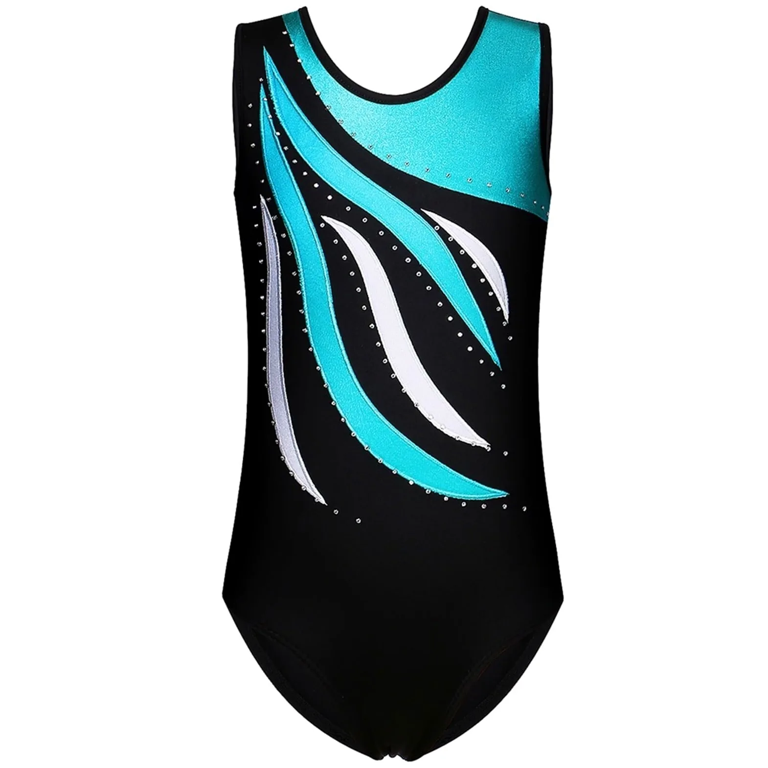 Maillots de Gimnasia Niños pequeños adolescentes Ballet patín gimnasia leotardo niñas niño traje de baile mono gimnástico acrobacias atléticas for niños para Niña ( Color : B179 LightBlue , Size : 12A