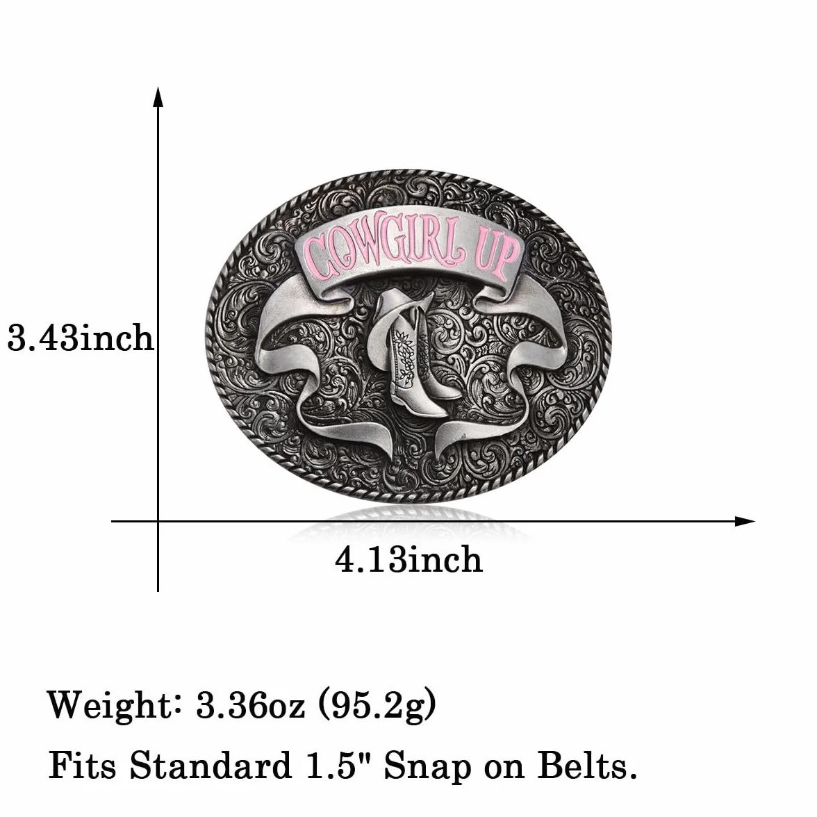 MASOP VOGU Cowgirl Up Belt Western Cowgirl Rodeo Cinturón Hebillas para mujeres y niñas, accesorio de mezclilla de moda