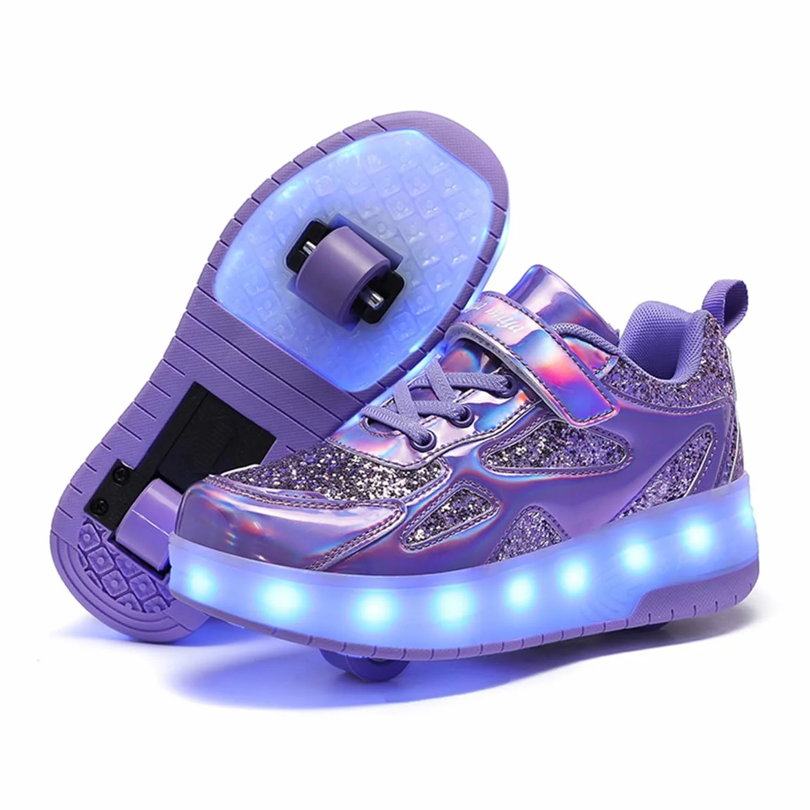 Buty LED z Podwójnymi Kołami dla Dzieci - Automatyczne Buty do Skateboardingu Sportów na Zewnątrz