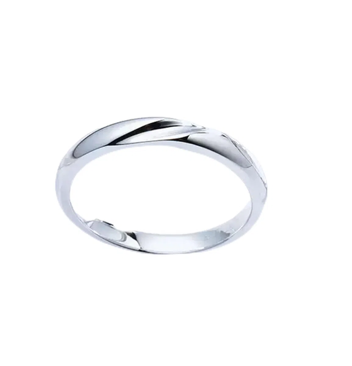 Wycian Anillos Boda Hombre Anillos Mujer Plata Oro Blanco de 14 Quilates Polaco Talla 20 Sólido No Chapado Moda para Hermana Cumpleaños Joyas