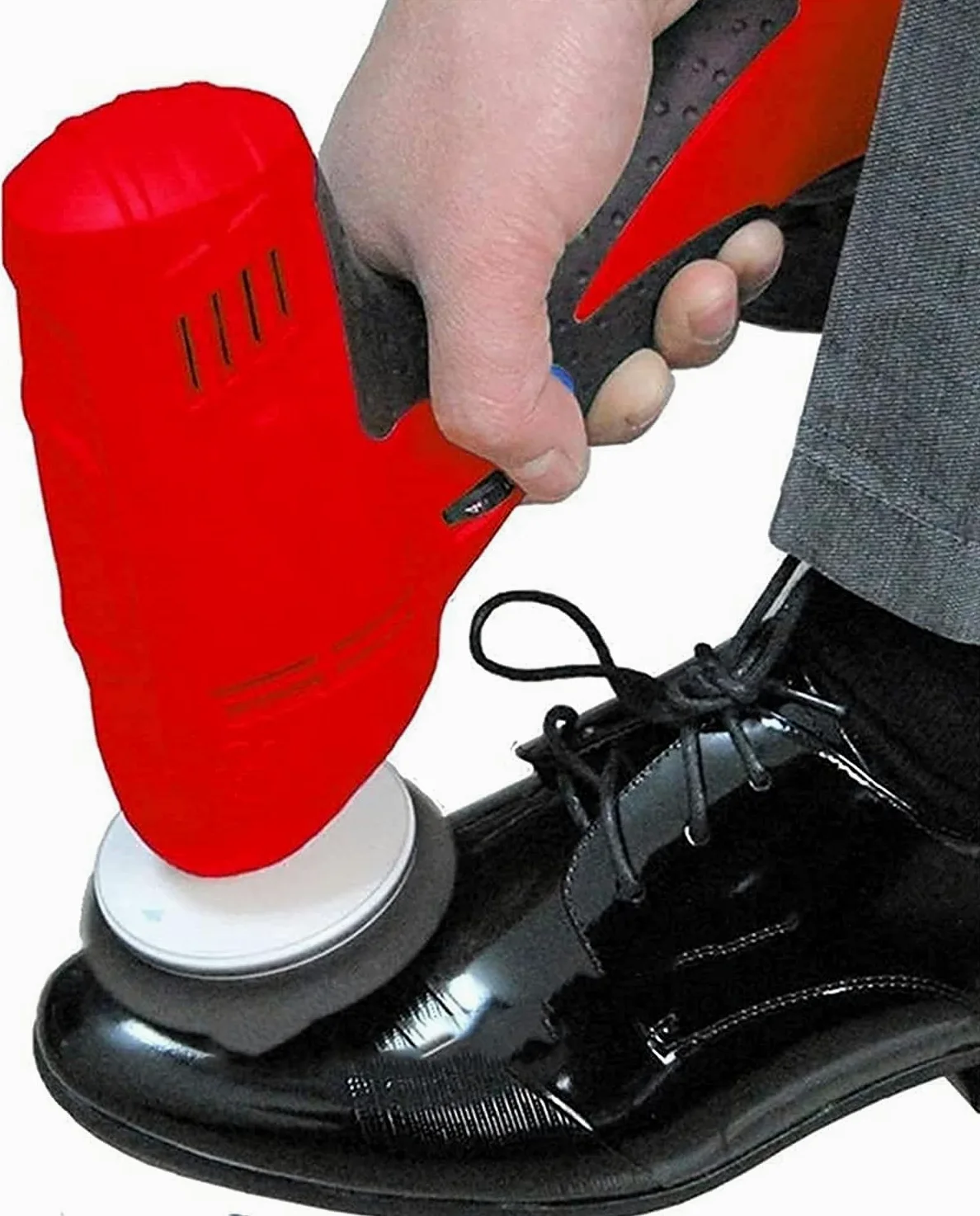 KouRy Pulidora eléctrica de zapatos, máquina pulidora de zapatos eléctrica de velocidad ajustable con 2 cabezales móviles suaves para limpieza y pulido, kit de máquina de brillo de zapatos para