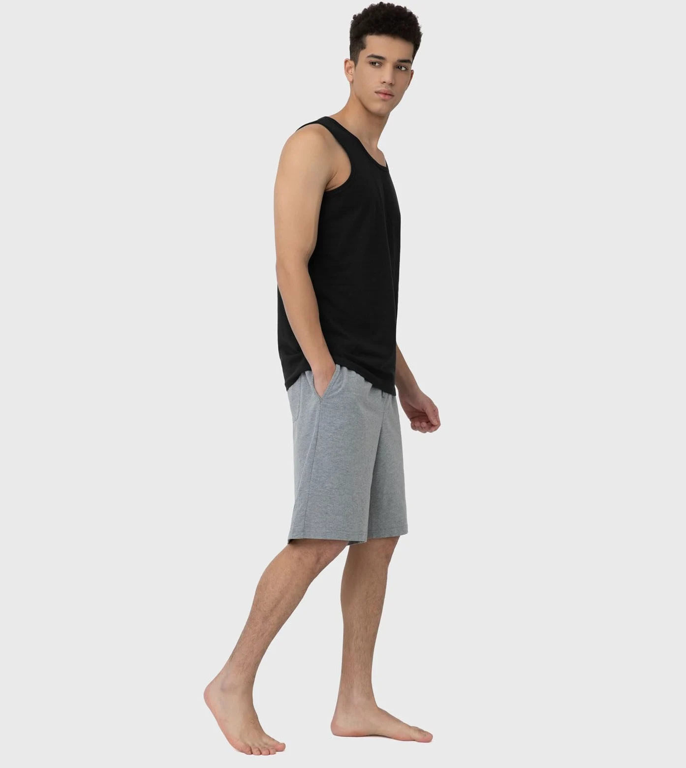 LAPASA Camiseta Tirante Hombre (Pack de 4) 100% Algodón Puro Ropa Interior sin Manga Masculino Tank Top Gym Deporte Ejercicio Gimnasio Verano Blanca Negra Gris M36