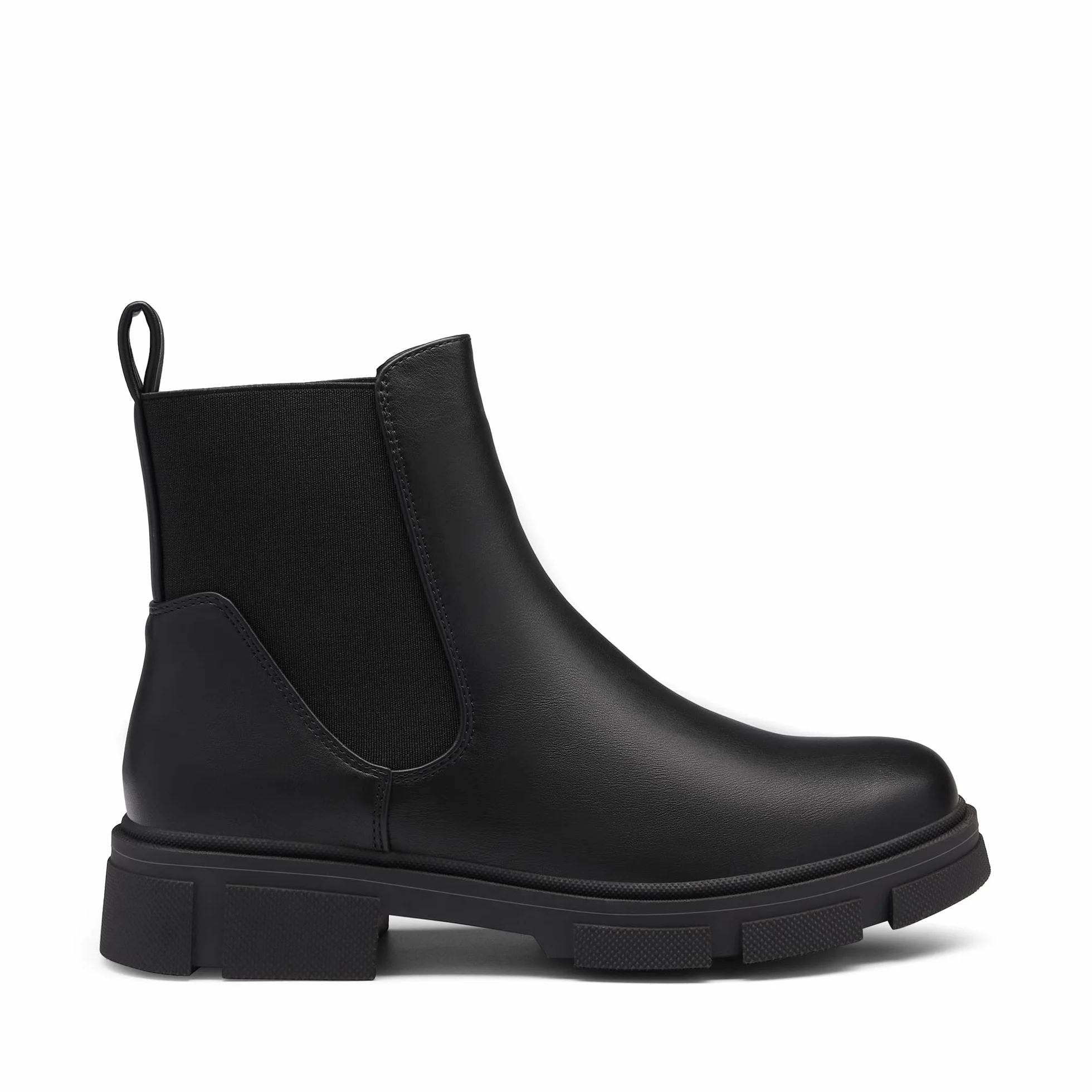 DREAM PAIRS Botas Tacón Grueso Mujer | Upper PU mate, suela TPR gruesa, agarre antideslizante, forro jersey transpirable.