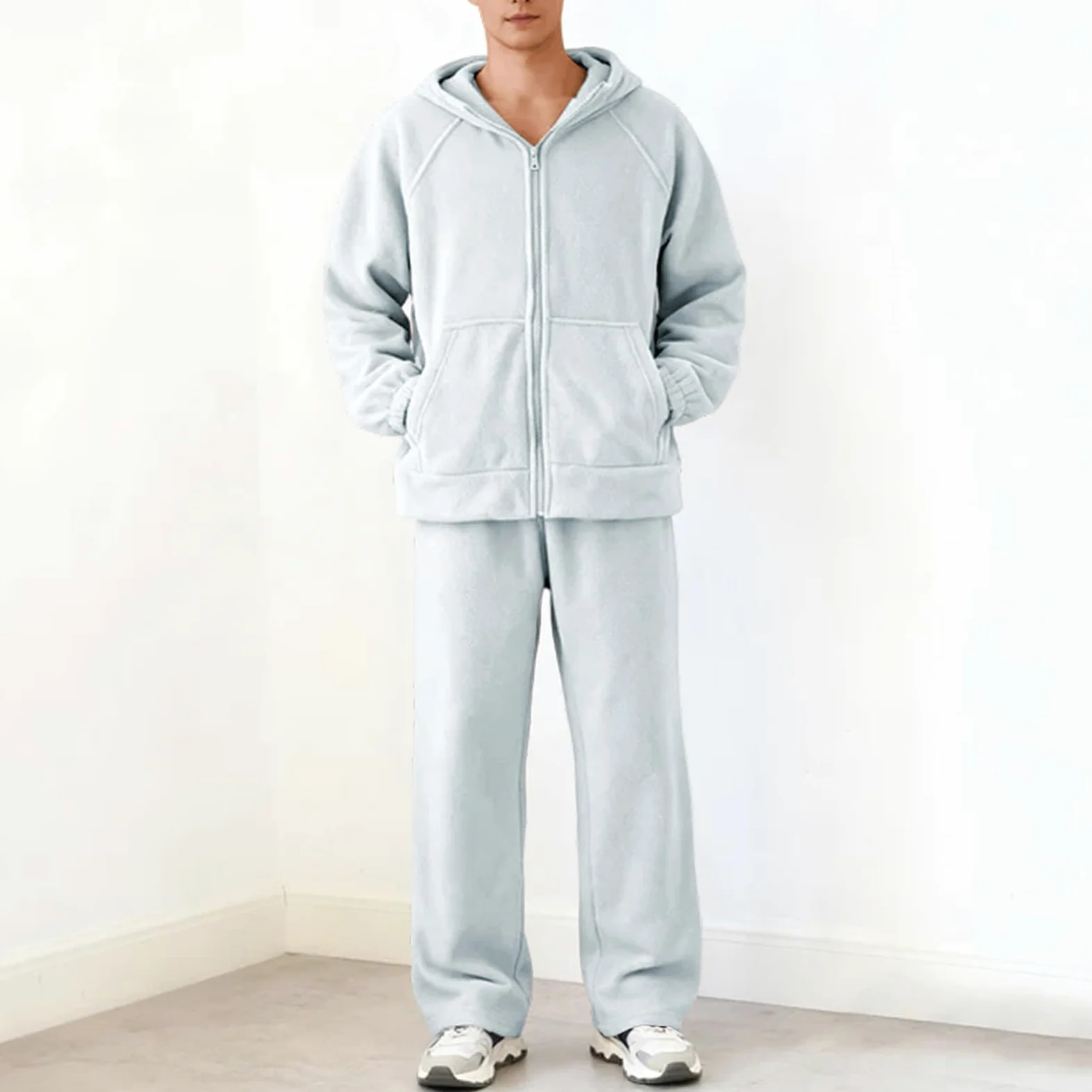 Pijama largo a cuadros para hombre, traje de casa largo, manga larga, otoño e invierno, cálido traje de casa de manga larga y pantalones de pijama a cuadros