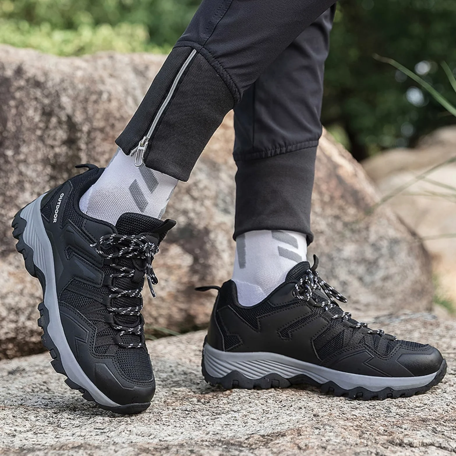 AONEGOLD Zapatillas de Senderismo para Mujer y Hombre Zapatos de Montaña Zapatillas de Trail Running Ligeras Transpirable Antideslizante Impermeables Zapatos de Trekking