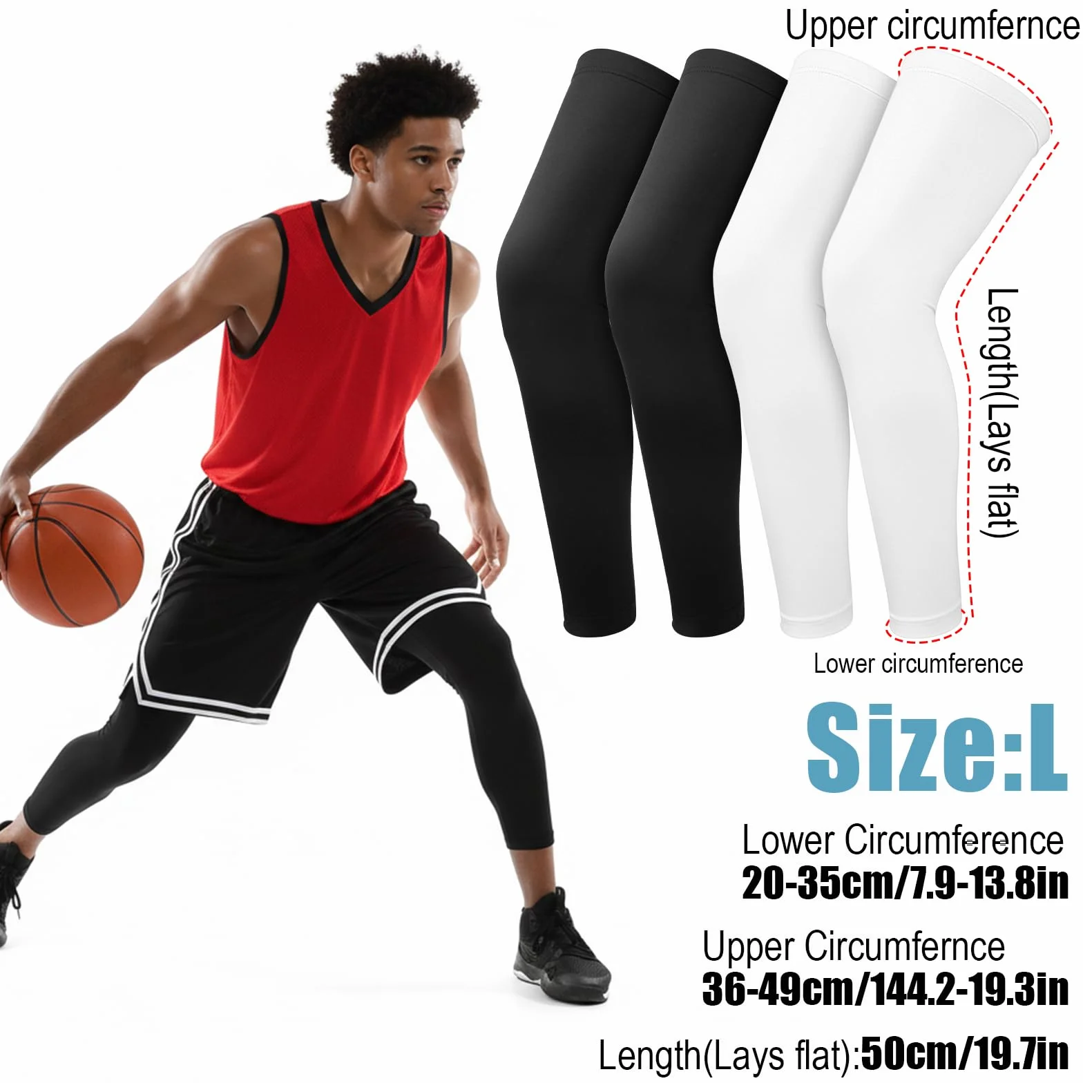 2 pares de calentadores de piernas para hombre, manga de compresión para hombre, protección solar larga, mangas de brazo, mangas de pierna para mujer, ciclismo, rodilleras, bicicleta para hombres y