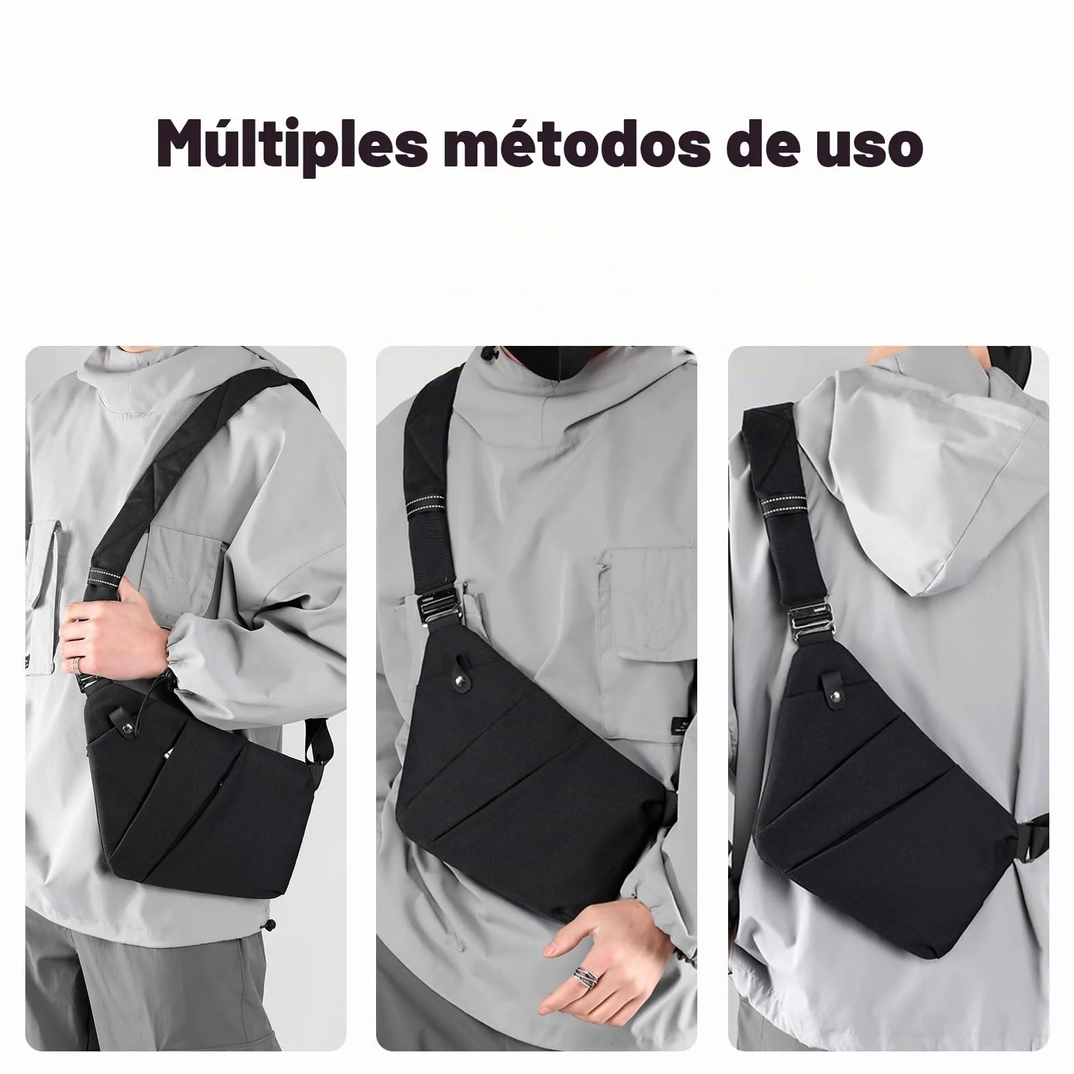 Bolsa de viaje antirrobo, bolsa cruzada de gran capacidad con un hombro, bolsa cruzada ligera para viajes, deportes