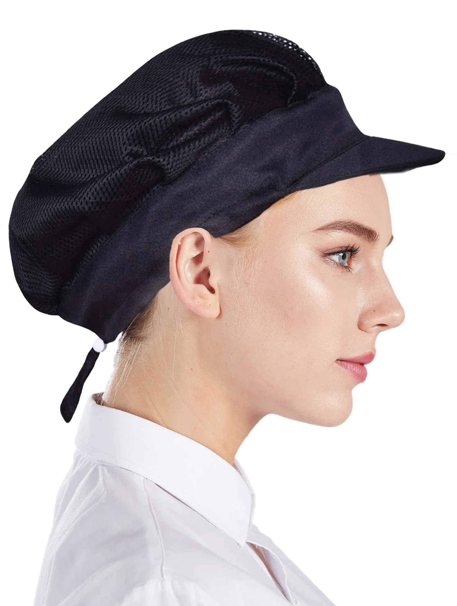 Nanxson 3 Uds Gorro de Chef Unisex Elástico para Cocinero de Cocina y Servicio de Alimentos - Red para el Cabello CF9061