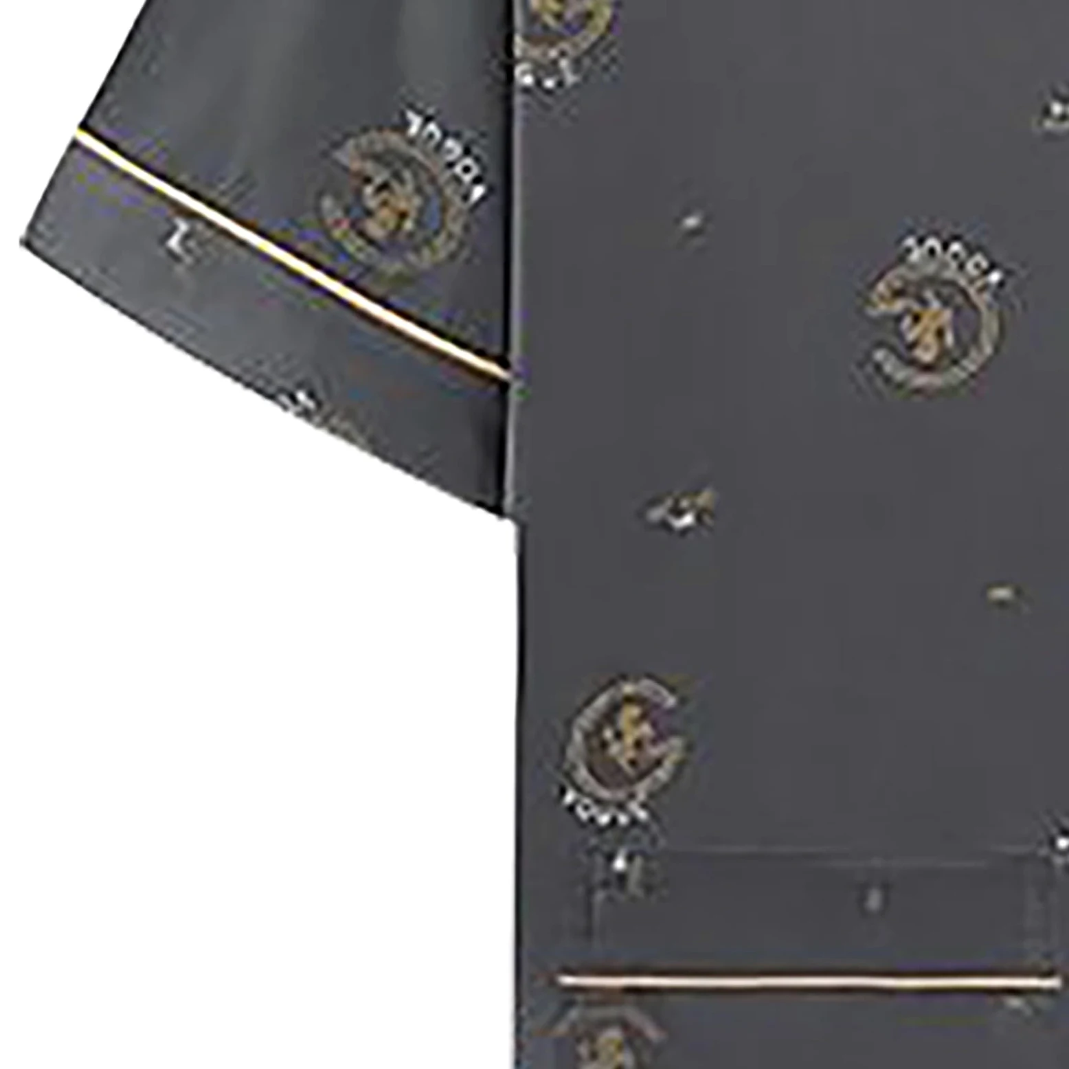 Pijama de 3 piezas para hombre, 3 piezas, conjunto de pijamas Y2K, manga corta, pijama con botones, pijama para hombre, ropa de noche, ropa de dormir, ropa de dormir, ropa de dormir, ropa de dormir
