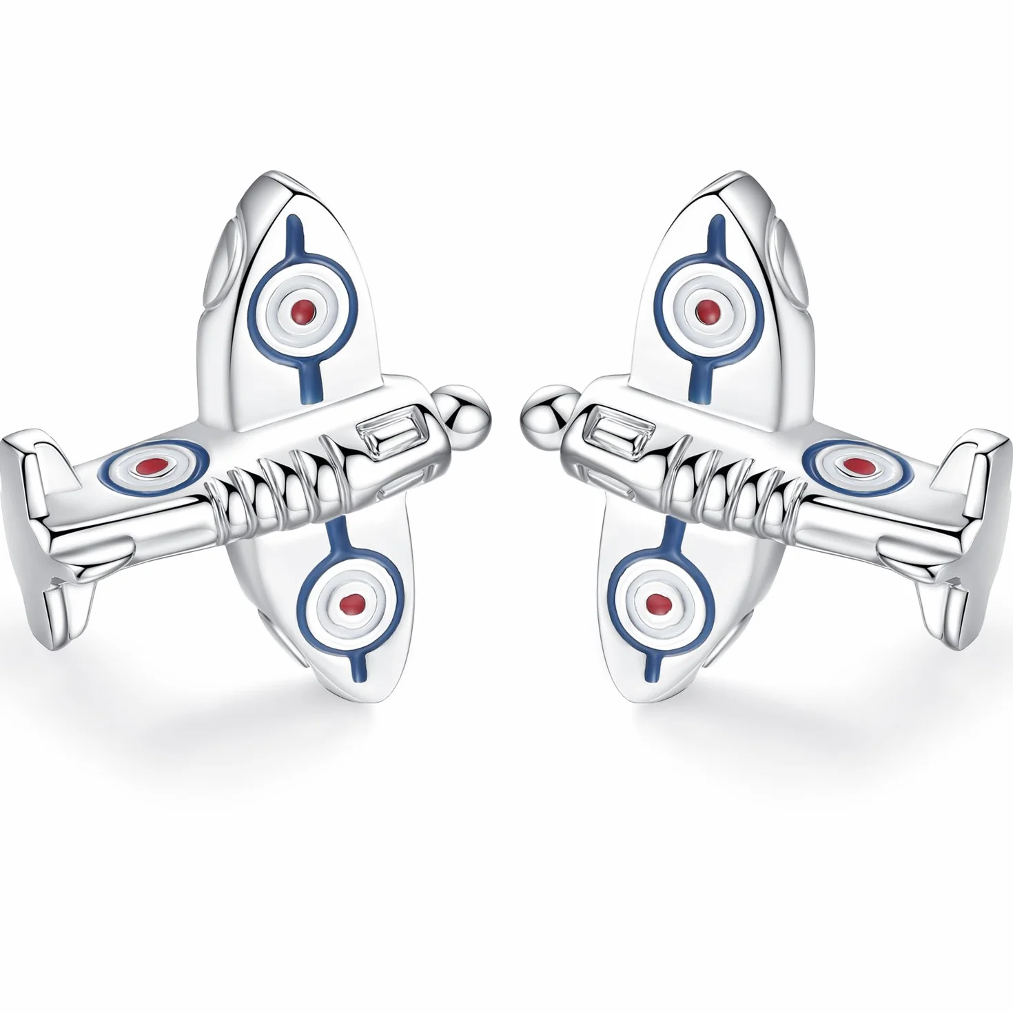 Honey Bear Aviones Gemelos de hombre camisa,aeronave air plane aircraft de negocios de acero inoxidable gemelos (1)