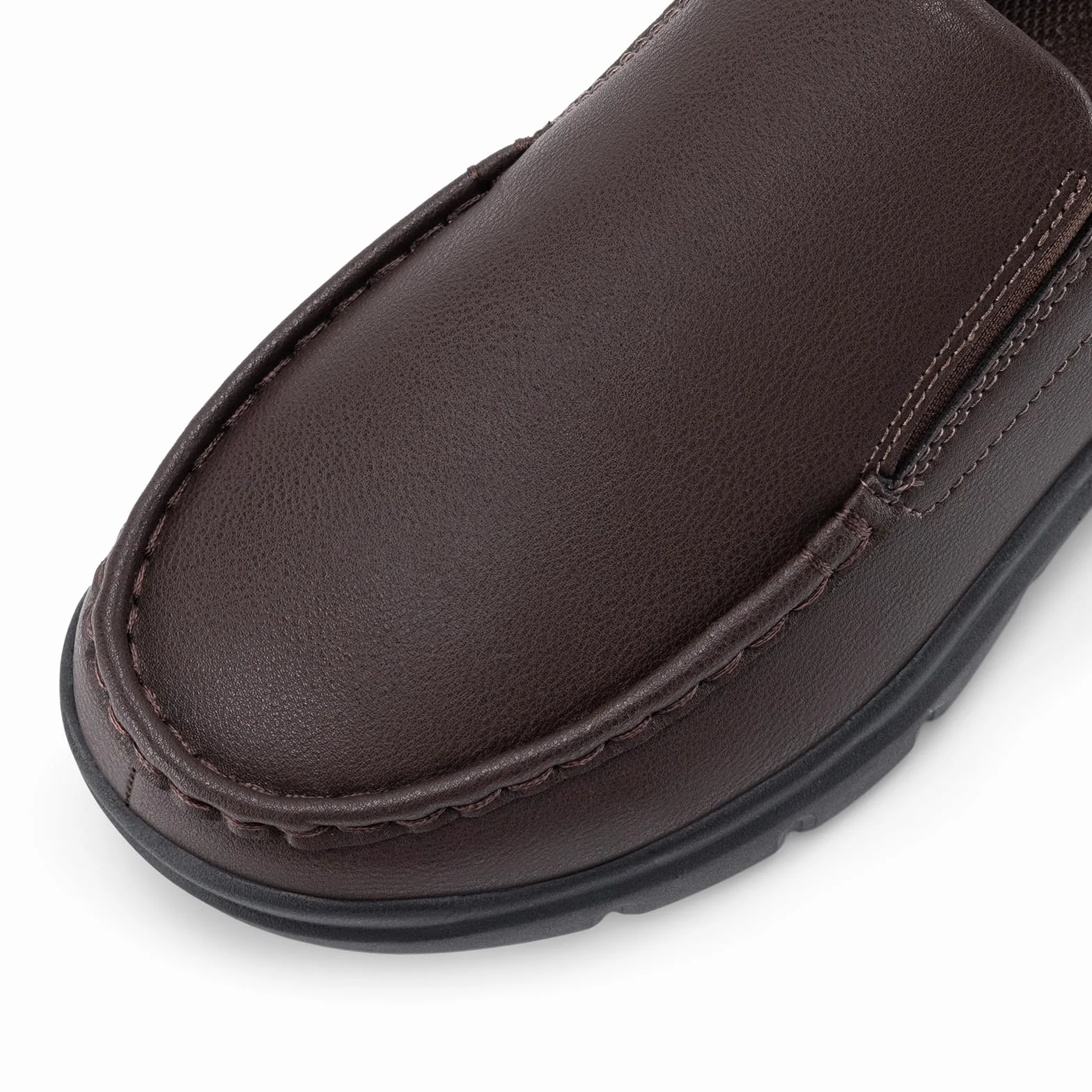 FitVille Zapatos para Hombre Extra Anchas Zapatillas Hombres Zapatos de Piel Casuales Slip-on Mocasines Sin Cordones Comodos