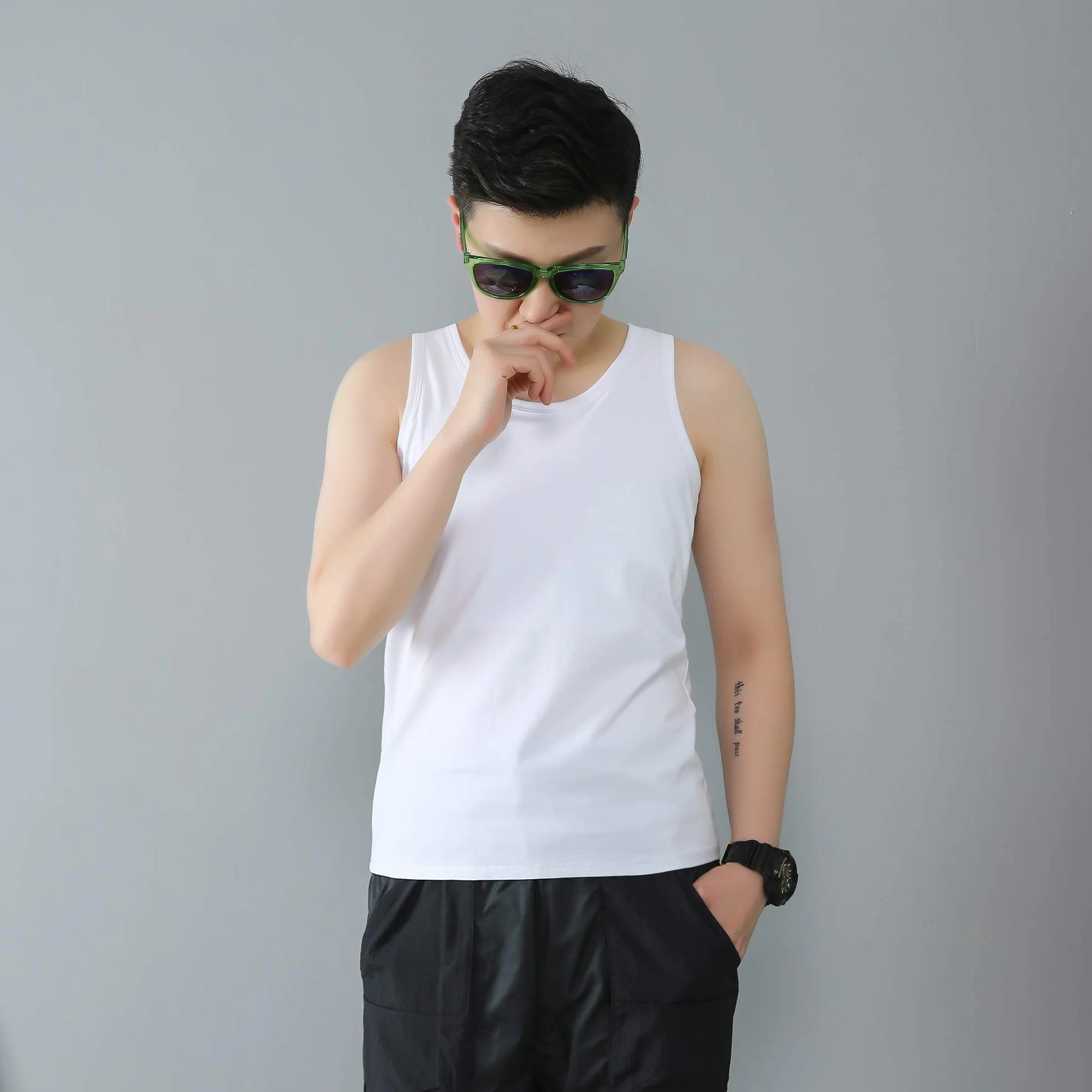 BaronHong Faja Tank Top Algodón Fuerte Banda Elástica
