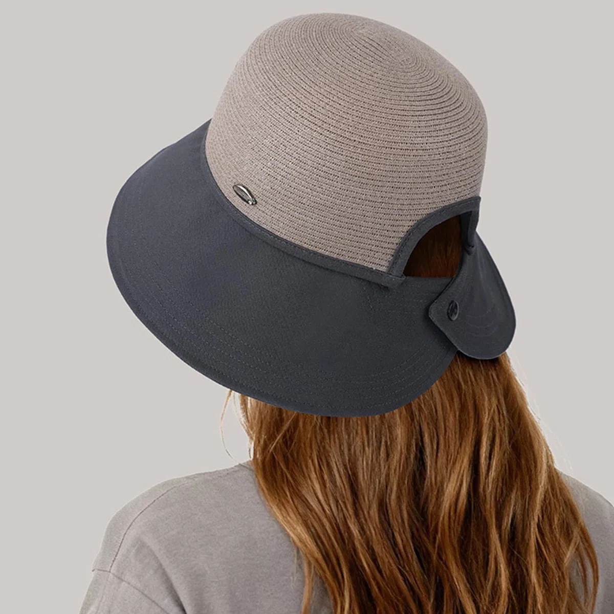 Elegante gorra de pescador con protección solar, tamaño ajustable para jardinería al aire libre, sombrero unisex de ala ancha