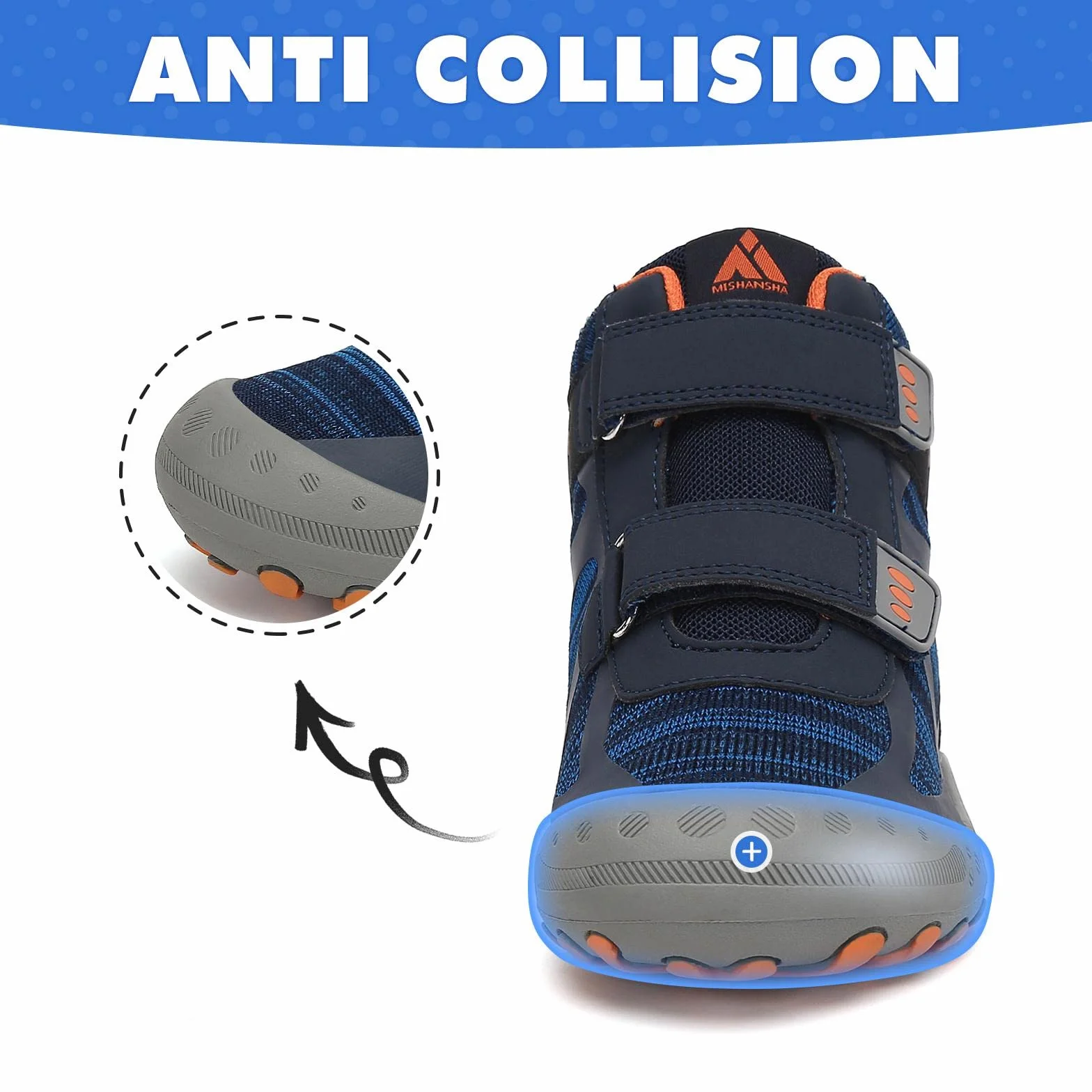 Mishansha Botas de Senderismo Niño Niña Zapatos de Trekking Antideslizante Ligero Zapatillas de Montaña Cómodos Exterior, Azul Vaquero 26 EU