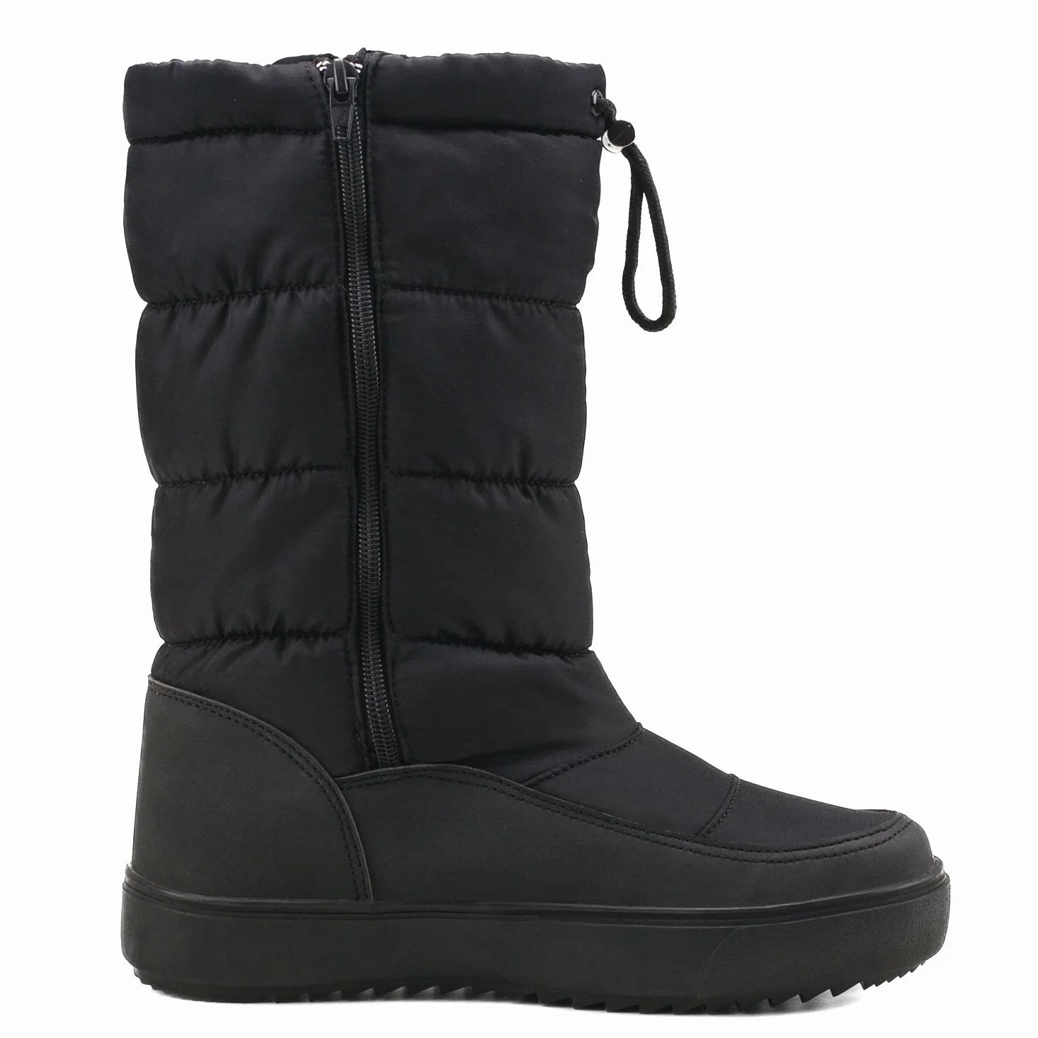 Shenji Zapatos de Mujer de Invierno - Botas de Nieve con Tela Estampada de Nylon Caliente y Suave H7624