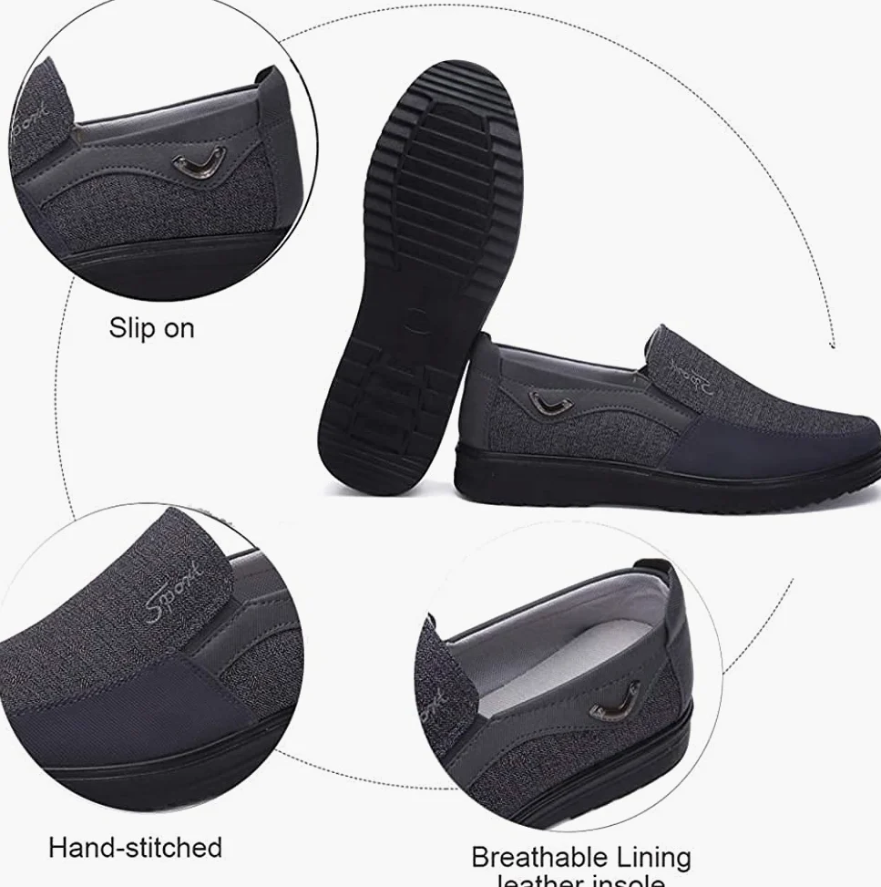 Zapatos sin Cordones Hombre Cuero Mocasines Casual Zapatillas Casa para Centavo Ponerse Conducción Formal Negocios Barco Cómodos Caminar