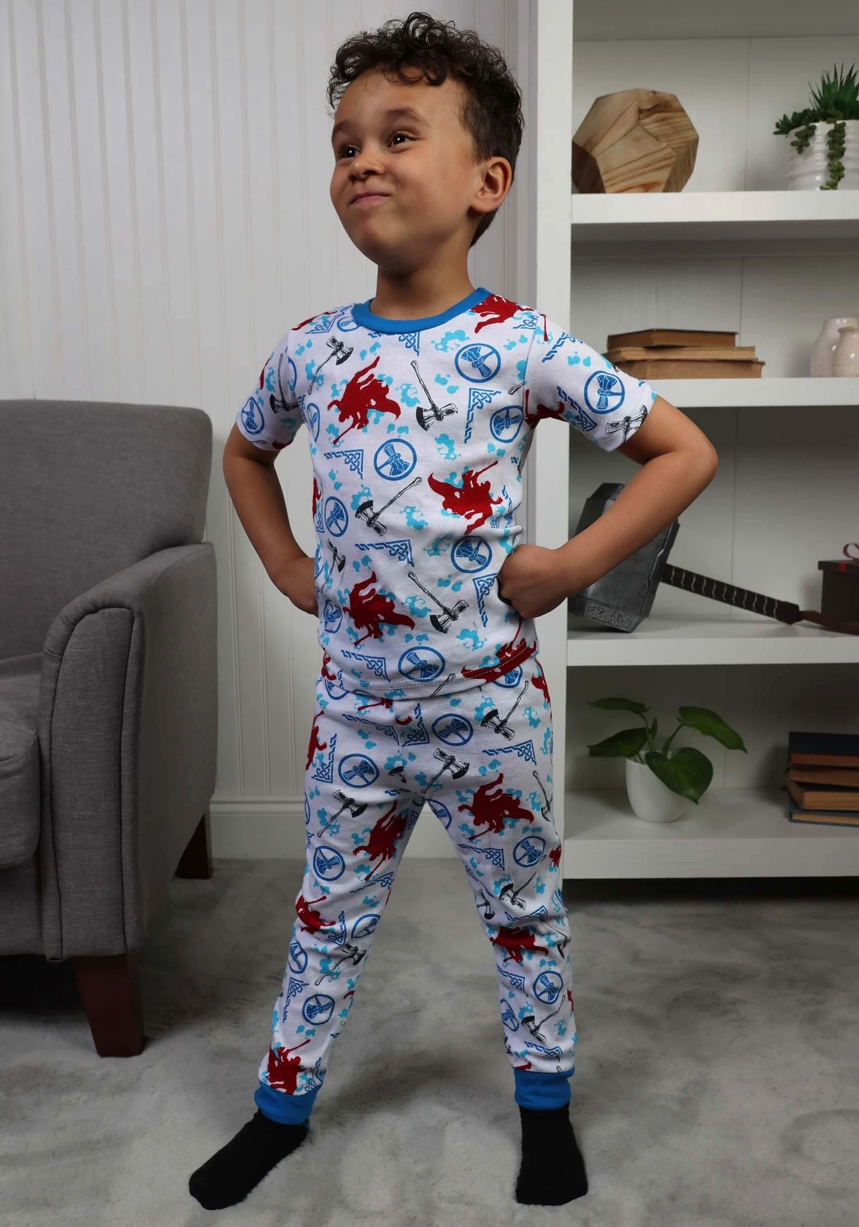 Marvel Conjunto de pijama de 4 piezas para niño de algodón