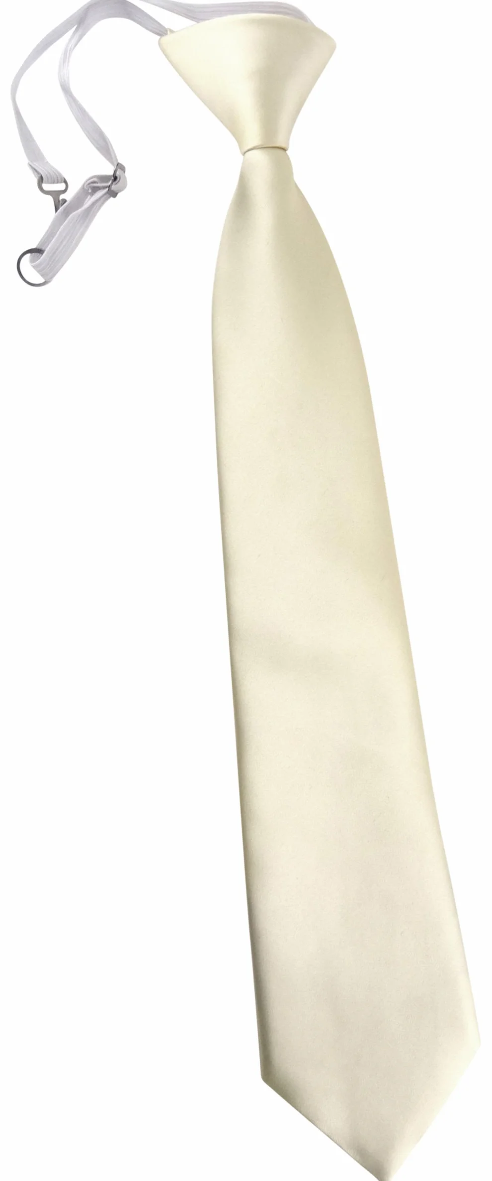 TigerTie - niños a atar - crema monocromo - Lazo prebonded con elástico