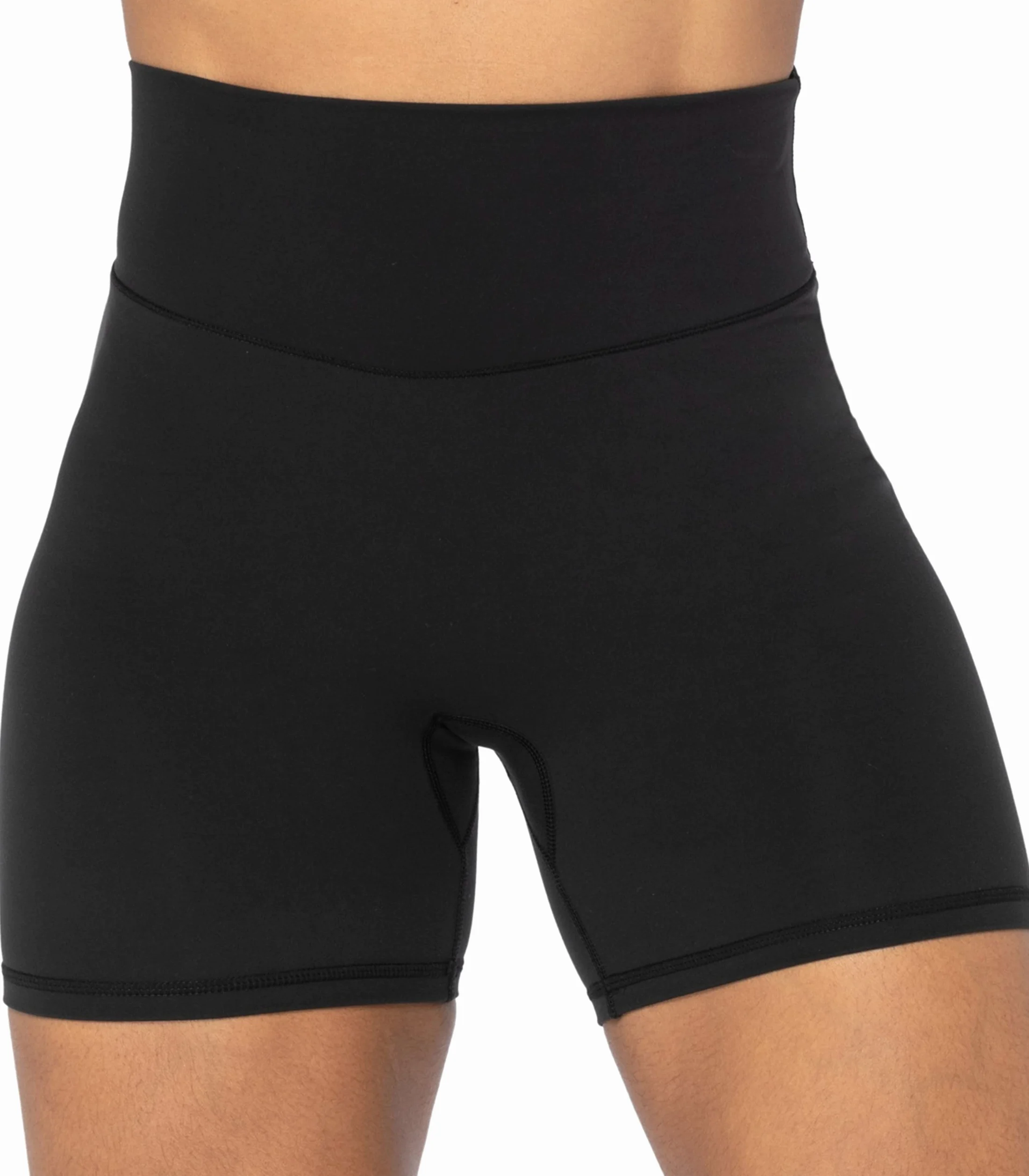 Sunzel Nunaked - Pantalones Cortos Cruzados para Mujer, sin Costura Frontal, Cintura Alta, para Yoga, Entrenamiento, Gimnasio, con Control de Abdomen