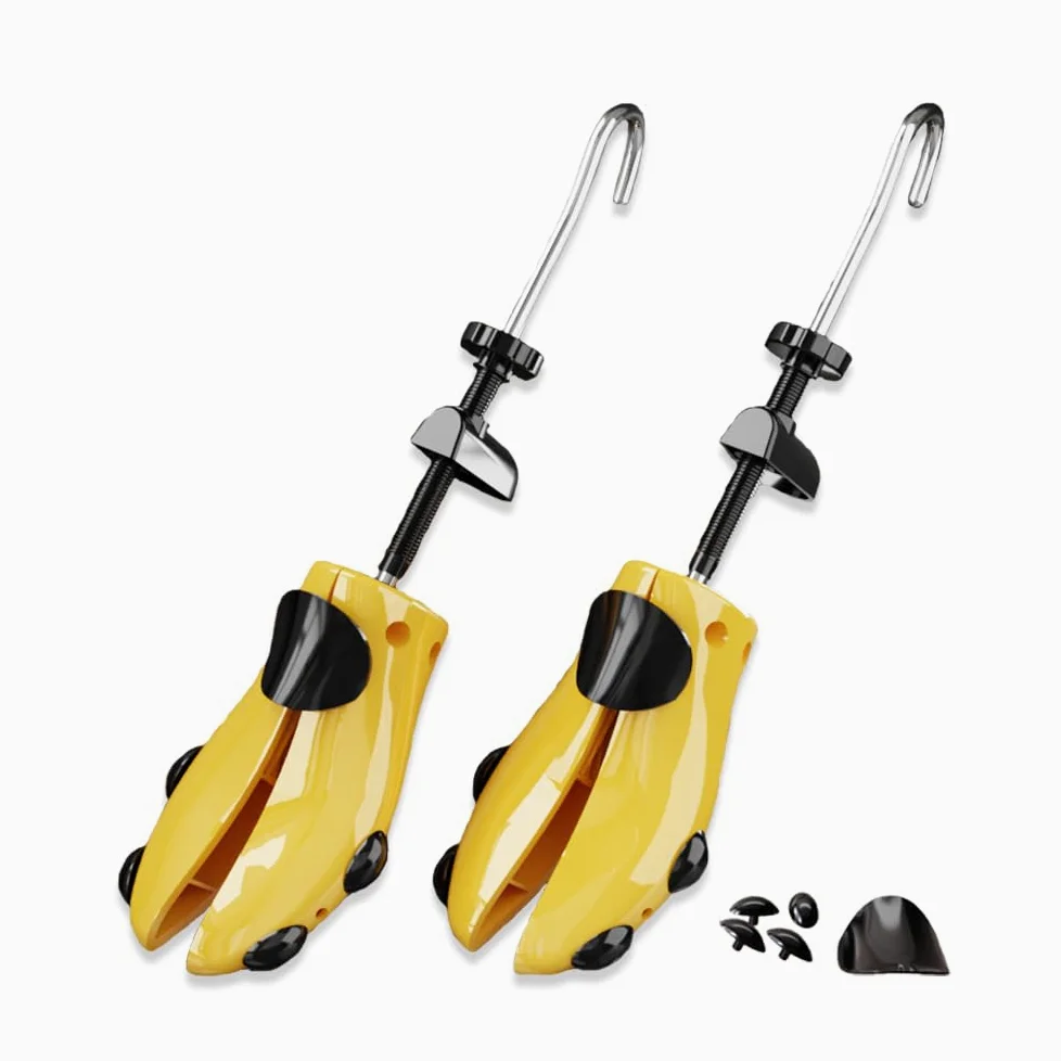 Estirador de zapatos de pies anchos, árboles de zapatos para hombres y mujeres, expansor de zapatos ajustable de 4 vías (para tallas de hombre 6.5-10 de EE. UU.), Amarillo, Man M (suitable