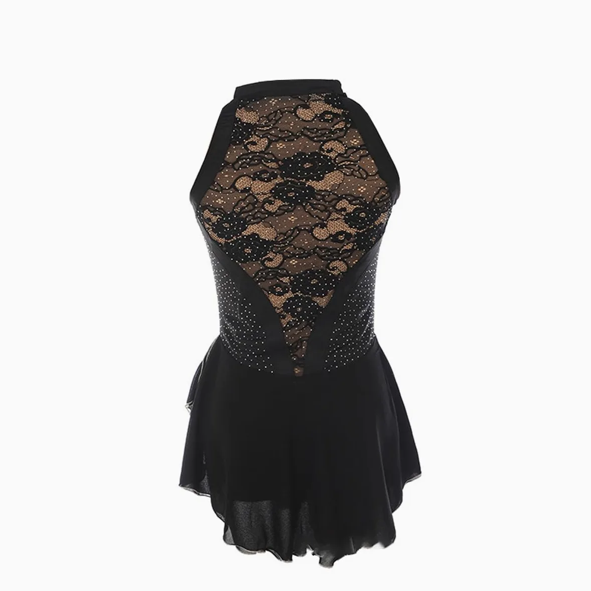 Ragazze Donne Abito Da Pattinaggio Vestito Da Balletto Danza Tuta Da Ballo Da Competizione A Maniche Lunghe Gradiente Abbigliamento Da Gara Di Pattinaggio Sul(XX-Large)