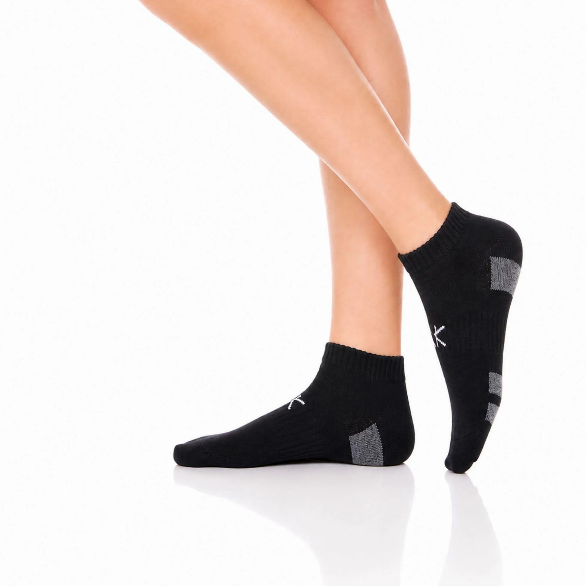 KONY 6 pares de calcetines deportivos de algodón grueso acolchados de corte bajo al tobillo para mujer, malla Air-Cross, calcetines para correr, talla 6-9