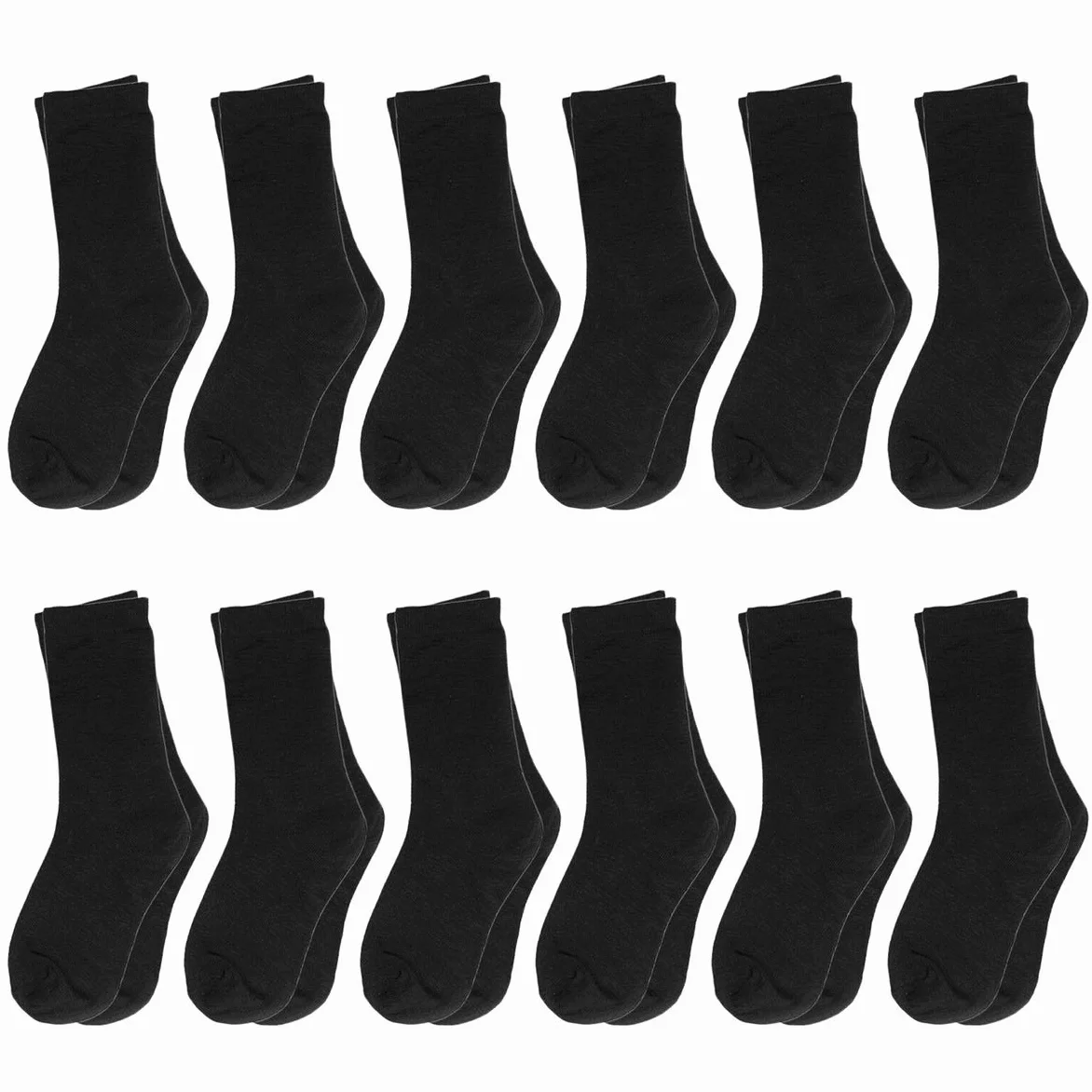 Falari 12-Pack Boy Toddler Kids Cotton Crew Socks