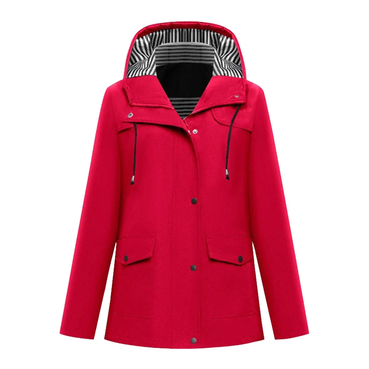 Chaqueta Deportiva Con Capucha Moderna Y Protectora Del Para Exteriores Mujer Abrigos De Abrigo Impermeable Gabardina Chubasquero Rojo Nieve Suelta Anoraks Invierno Lluvia Blanco