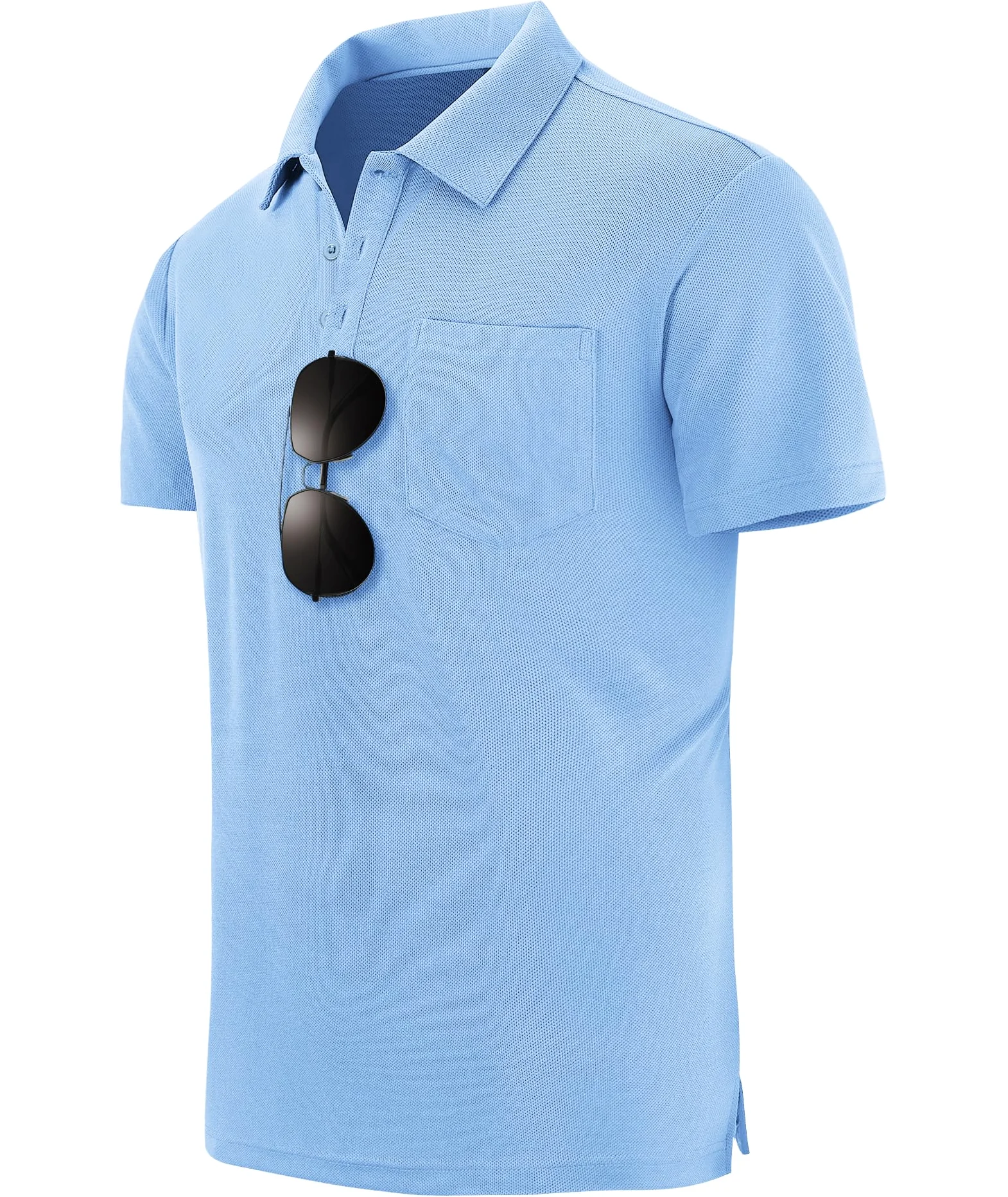 zitysport 3 Pack Polos Hombre Polo Golf Manga Corta Secado Rápido Transpirable Hombre Regular Fit Camisas Polos Trabajo Hombre Verano Deporte Camiseta Hombre