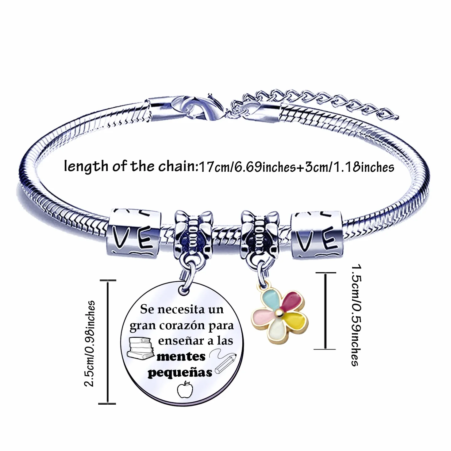 Pulsera Profesoras Regalo Grabado Maestro Graduación Cumpleaños