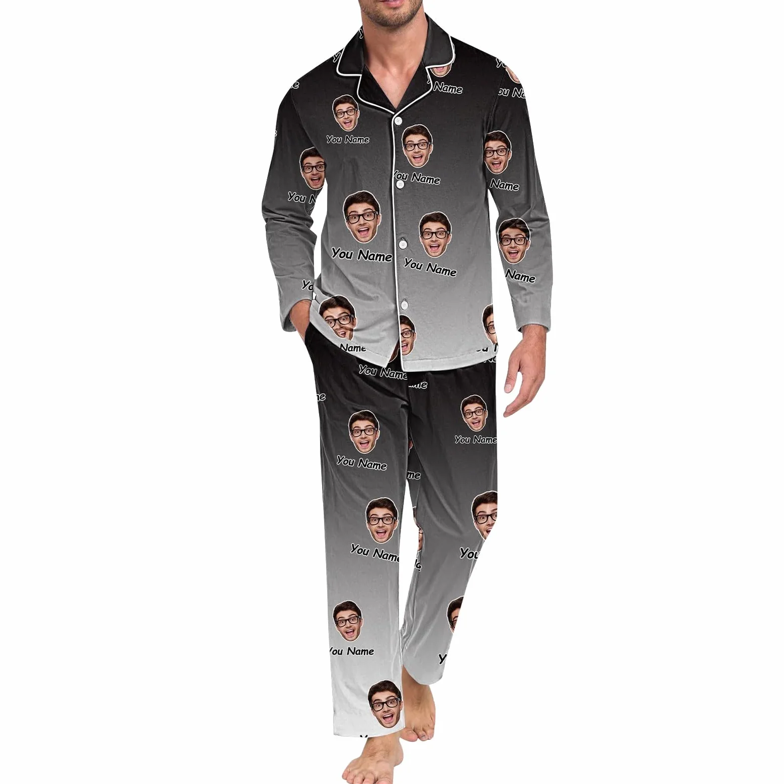 Generisch Pijama para hombre camuflaje pantalones divertidos para hombres mujeres parejas a juego unisex nombres personalizados pijama hombre