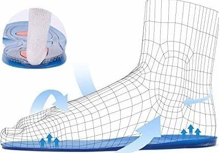 Silicon Gel Insoles Foot Care for Plantar Fasciitis Heel Spur Shoe Insoles Shock Absorption Pads Arch Orthopedic Insoles (Size : 40-42)