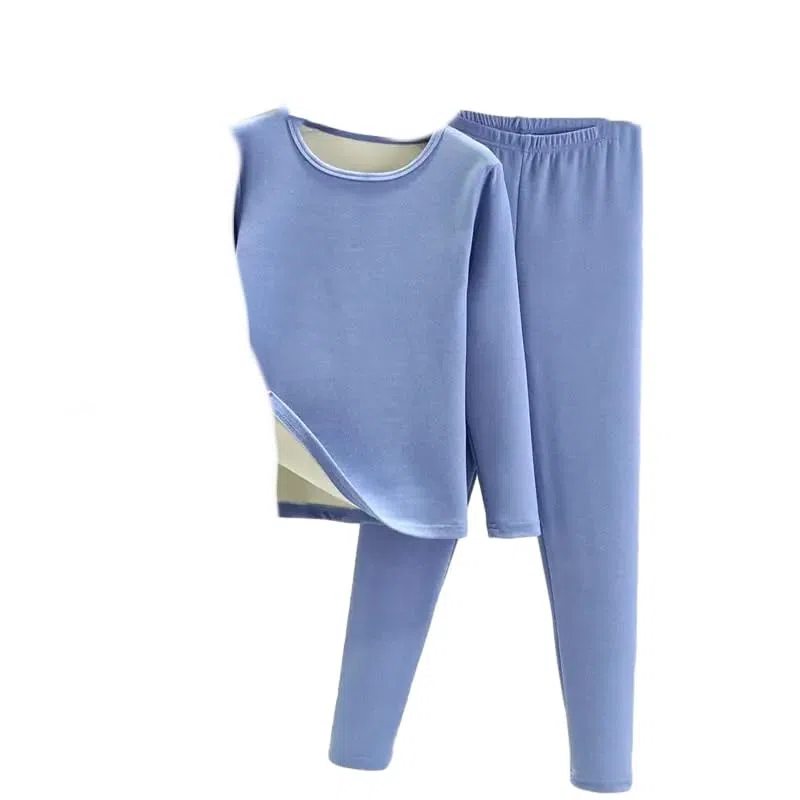 OFFSUM Ropa Interior Térmica Mujer - Traje De Lencería De Invierno para Mujer, Tops Ajustados De Manga Larga, Ropa Interior Gruesa Y Cálida De 2 Piezas, Ropa De Casa De Talla Grande