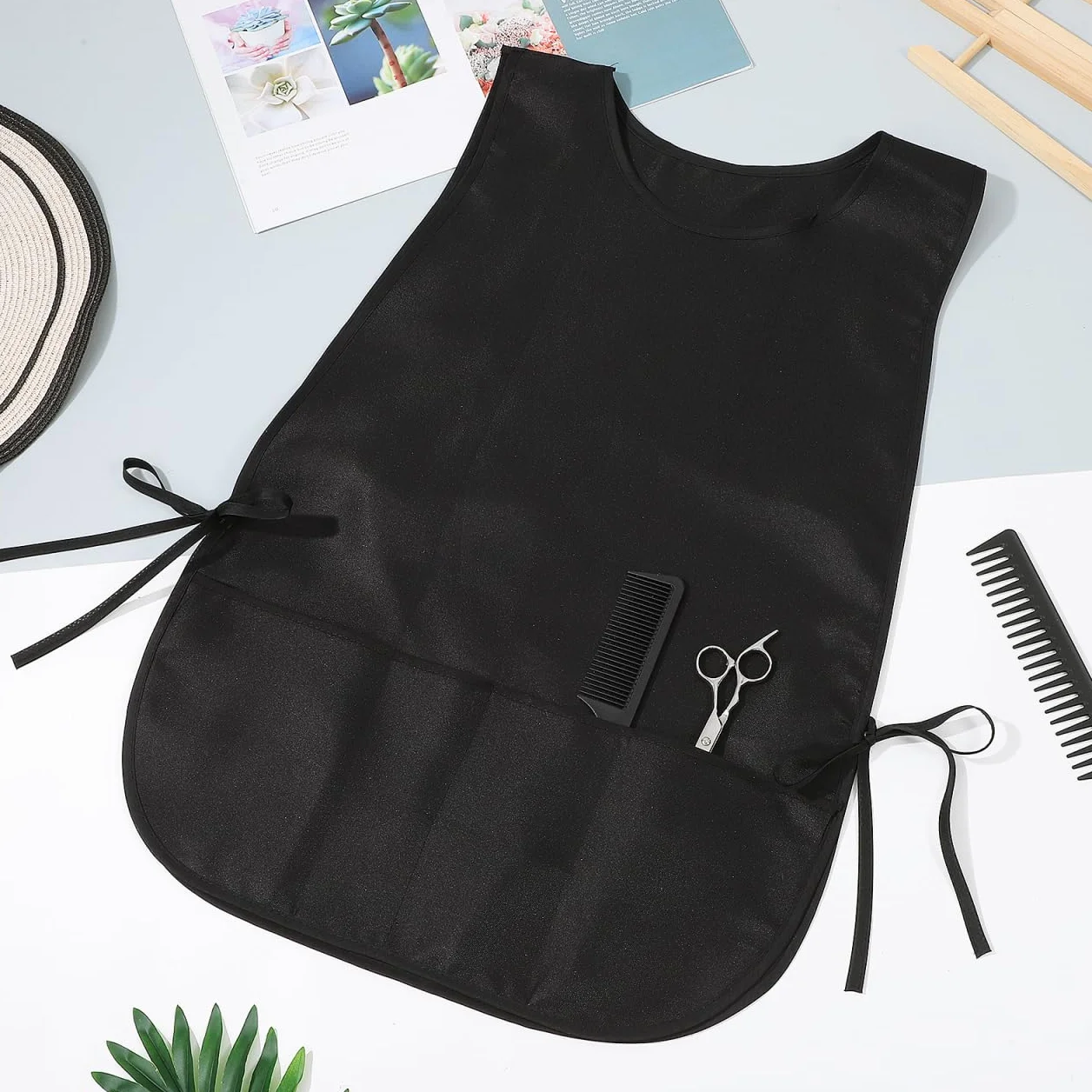 Zerodeko Delantal De Peluquero Resistente A Las Manchas Y Uniforme De Peluquero Para Hombres Y Mujeres Delantal De Peluquería