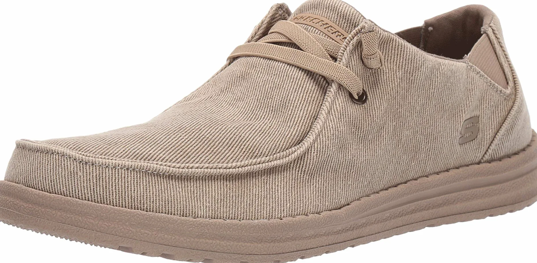 Skechers Men's Melson-Raymon Canvas Slip on Moccasin, Taupe, 12 Medium US