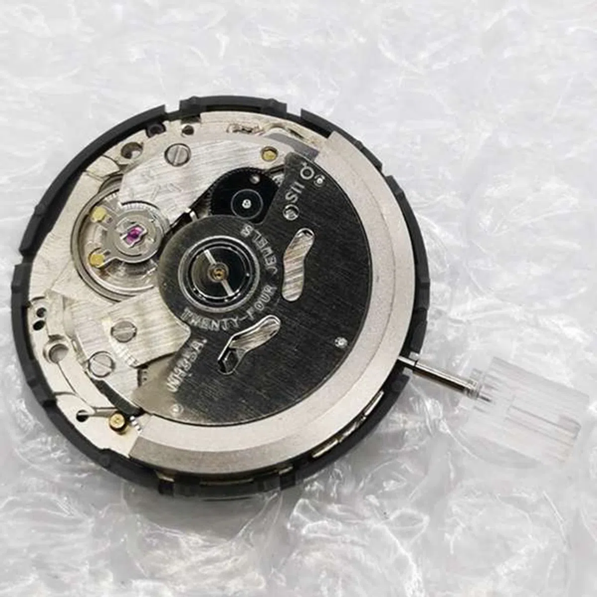 Reloj mecánico automático NH35 de alta precisión con movimiento y fecha y vástago de acero, 8 unidades