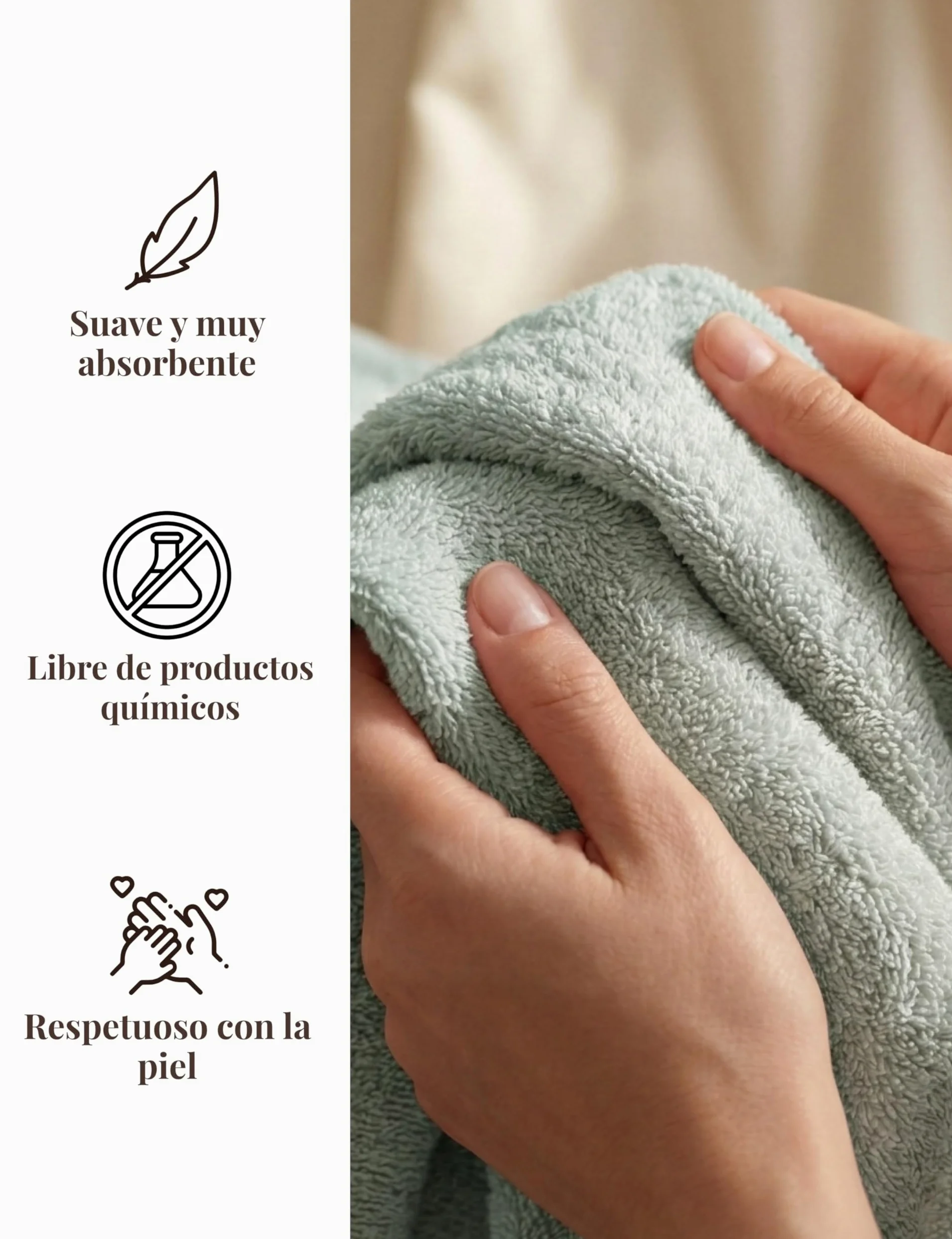 Albornoz Mujer Extra Largo con Capucha – 100% Algodón Rizo 380 g/m² – Bata de Baño Sauna y Spa, Hasta los Tobillos, Suave, Absorbente, Tallas S–XXL