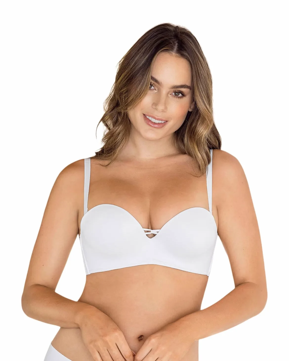 Leonisa Sujetador Triple Push Up con Relleno - Multiposicion Invisible de Escote Profundo