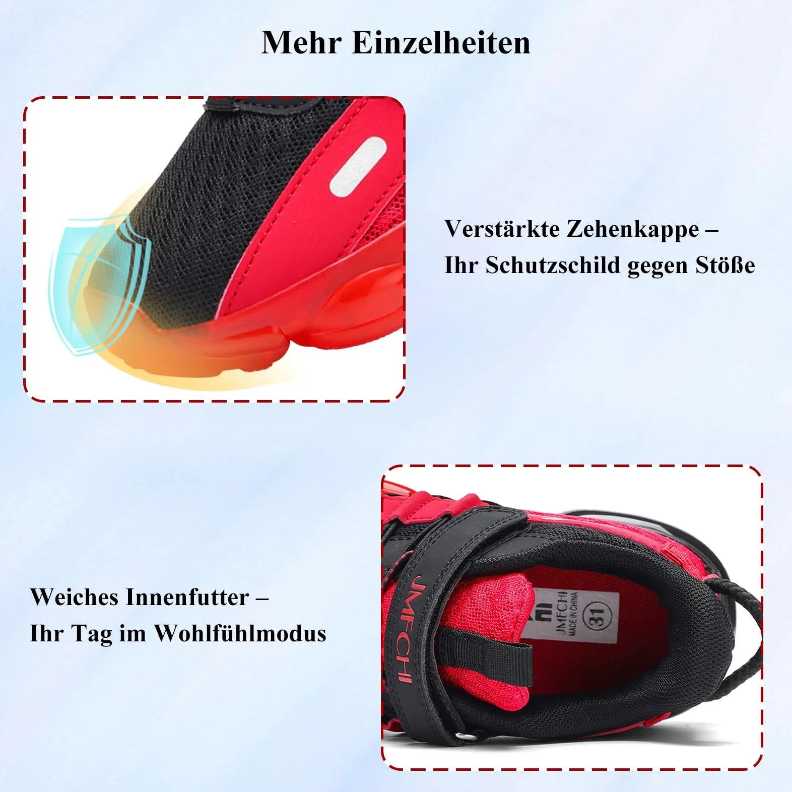 JMFCHI Zapatillas de deporte para niños, zapatillas para niños, zapatillas deportivas para exteriores, informales, transpirables, ligeras, unisex | Zapatos infantiles con malla transpirable, suela antideslizante, amortiguador, ideal para uso diario, sala