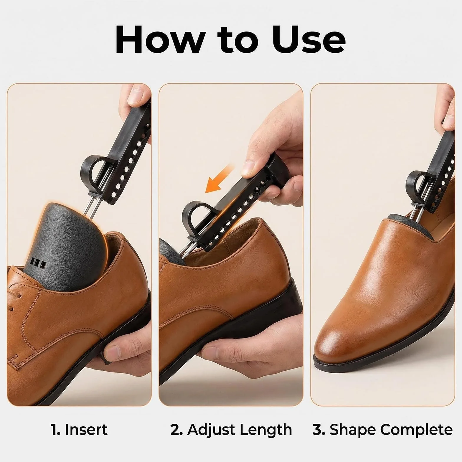 2 pares de plástico práctico de longitud ajustable para hombre, formador de árbol de zapatos, soporte para botas, forma de zapato, plástico para zapatos, tacones, zapatillas de deporte