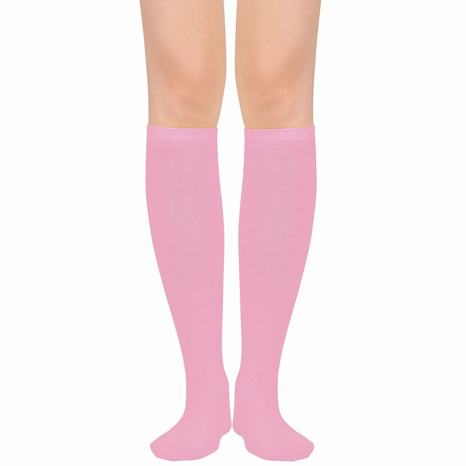 Calcetines altos hasta la rodilla para mujer, calcetines largos atléticos delgados de muslo alto, calcetines deportivos al aire libre, calcetines de tubo casuales, rosado (3 Pack Pink), Talla única