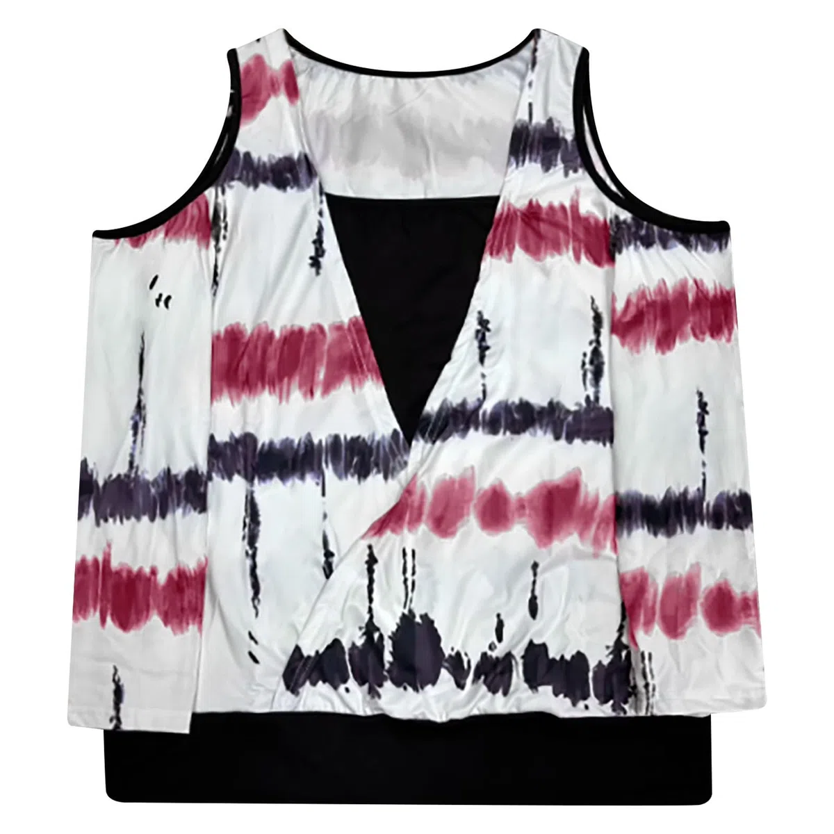 Camiseta a rayas para mujer Camisetas para el día a día, cuello de pico, diseño informal con patrón gráfico para primavera y verano