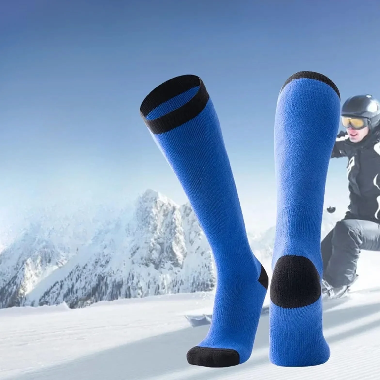 Calcetines de esquí Calcetines de esquí for hombres y mujeres Tubo largo Antideslizantes Amortiguadores Senderismo y deportes al aire libre for esquí, snowboard, deportes al aire libre