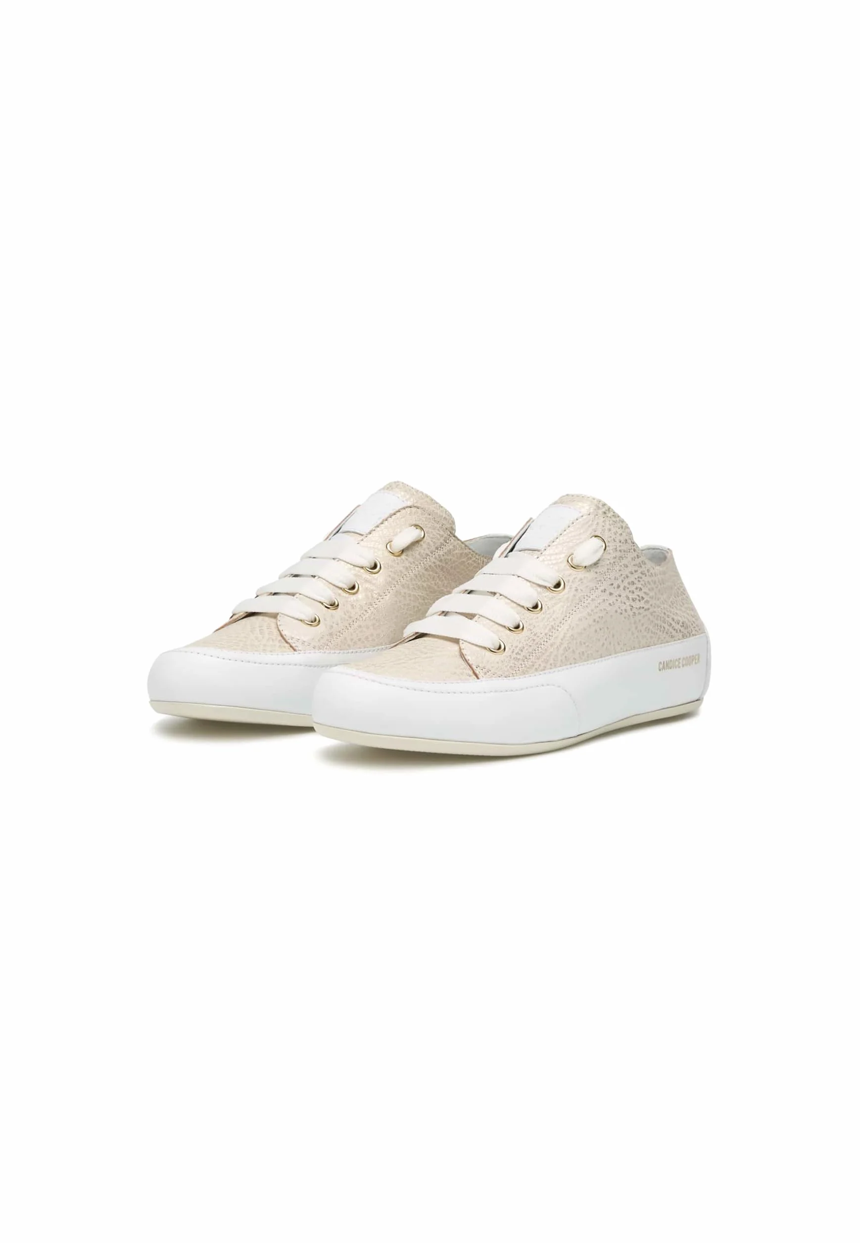 Candice Cooper Rock Chic S-Zapatillas Deportivas de Piel-Blanco