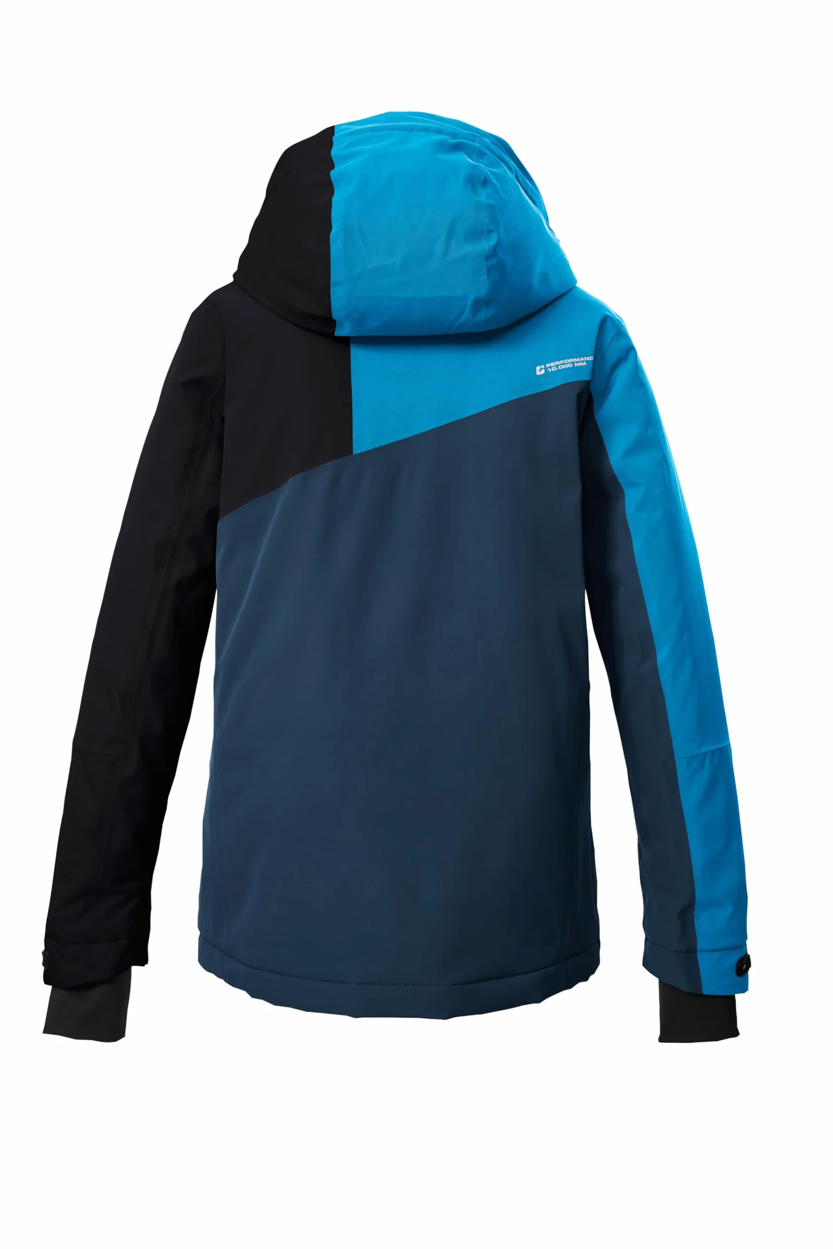 Killtec KSW 192 BYS SKI JCKT - Chaqueta de esquí con capucha y paranieves para niño, color azul oscuro/azul cielo, 152, 43475-000