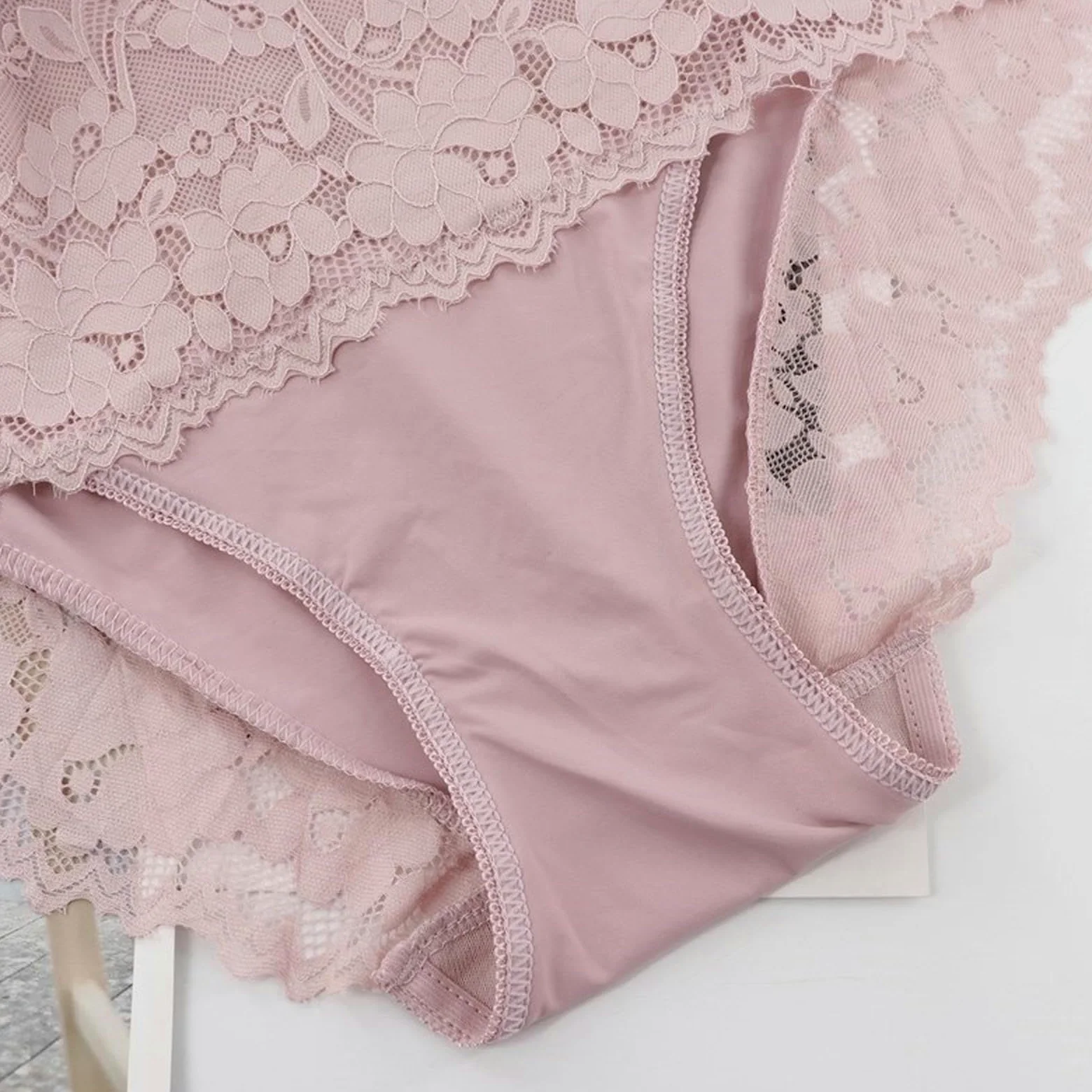 Bragas Mujer 3 Paquetes De Gran Tamaño Mujeres De Encaje De Cintura Alta Calates De Encaje De Encaje Resúmenes Sin Costuras