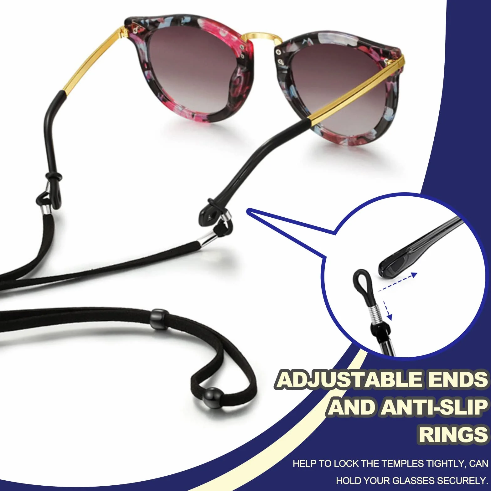 Cordones para Gafas, Cuerda Gafas, Correa Gafas - 3 Piezas